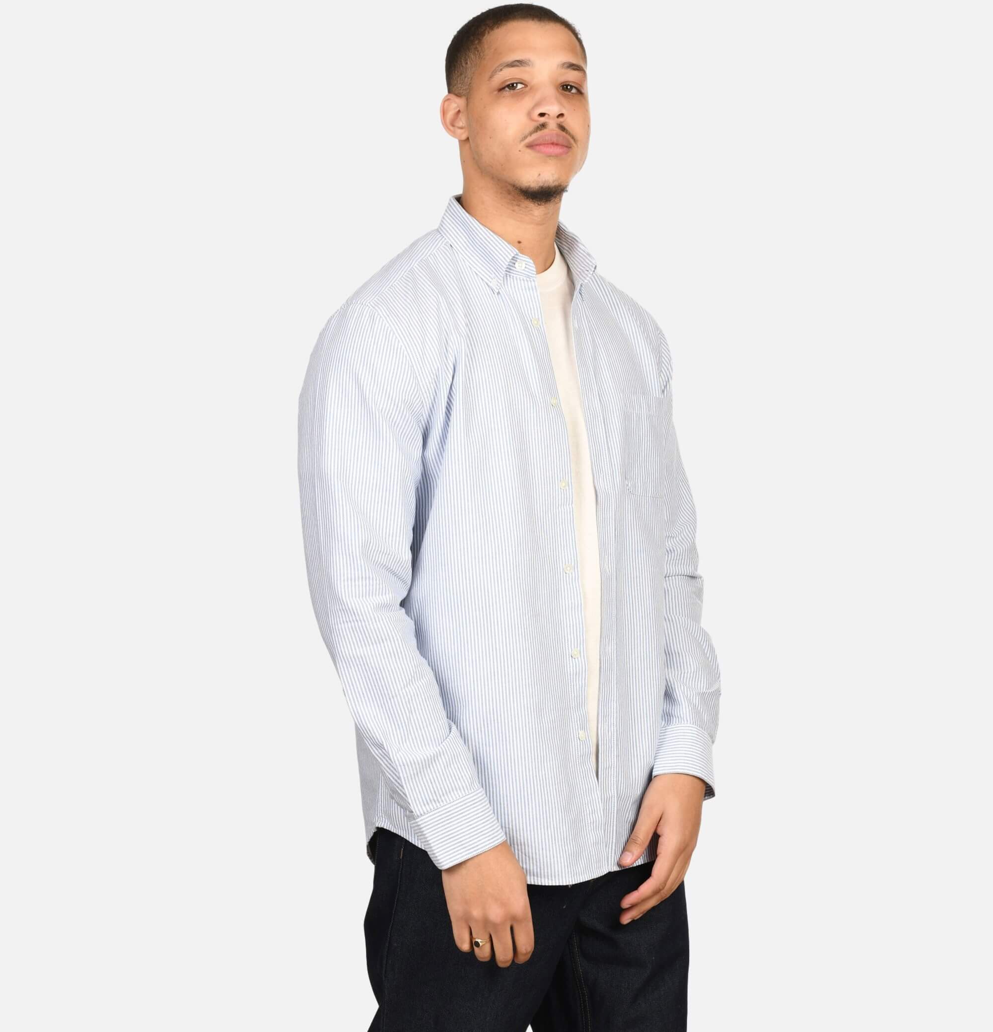 Chemise Portuguese Flannel Belavista Stripes blue