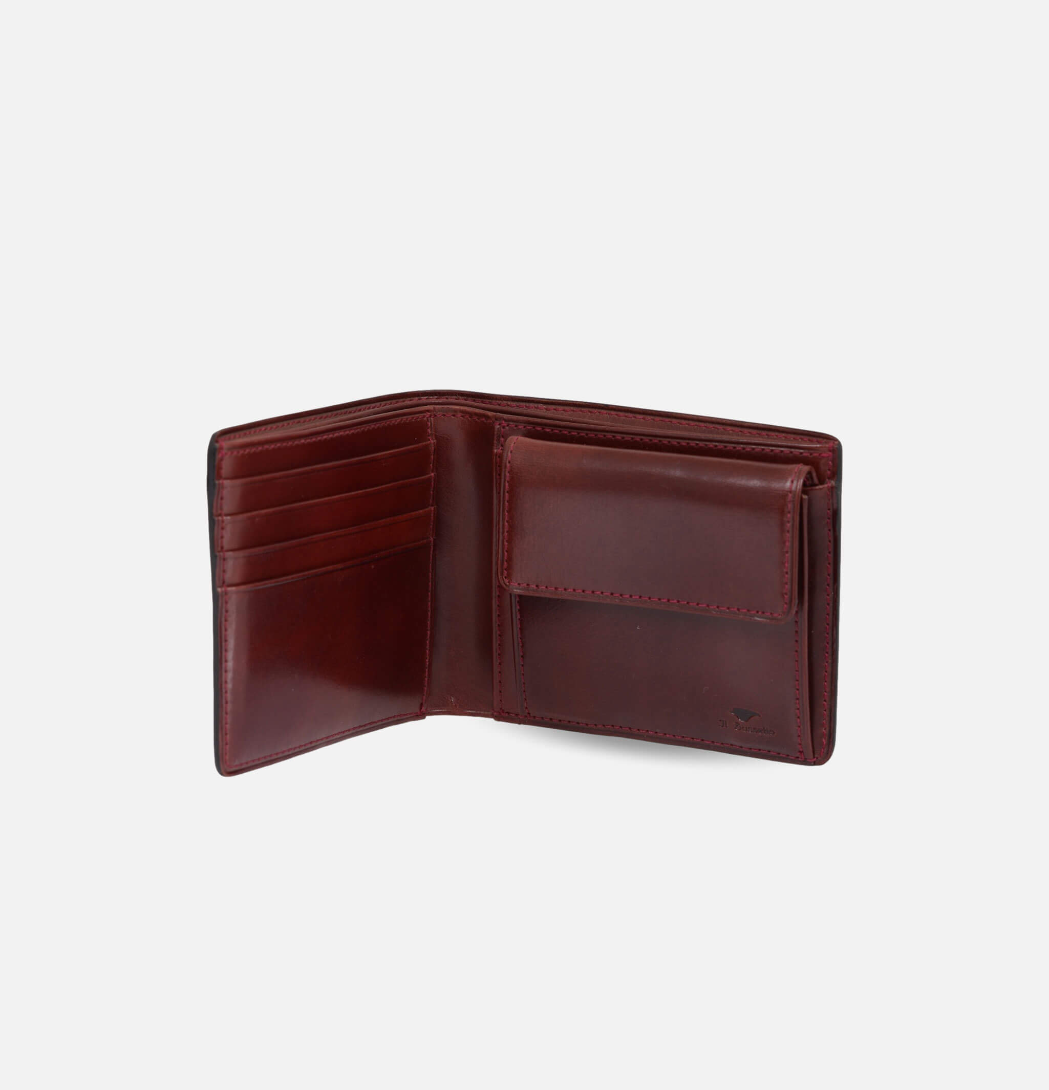 Bi-fold Wallet Coin Bordo