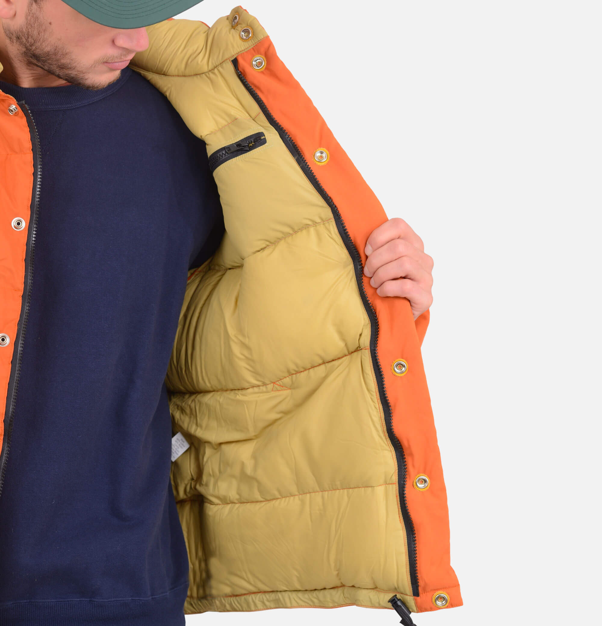 Down Sweater Jacket Rust