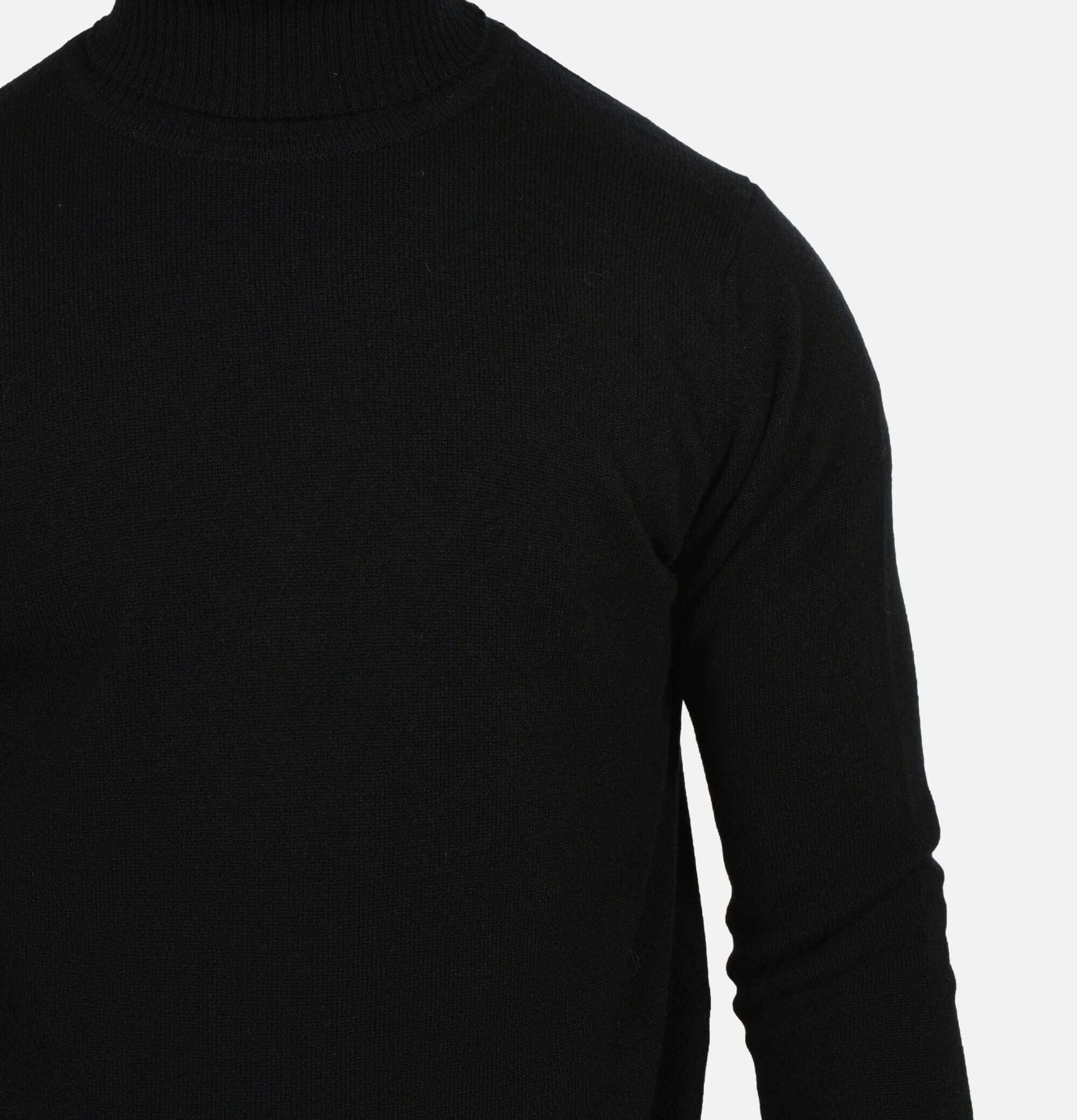 William Lockie Roll Neck Pullover Black