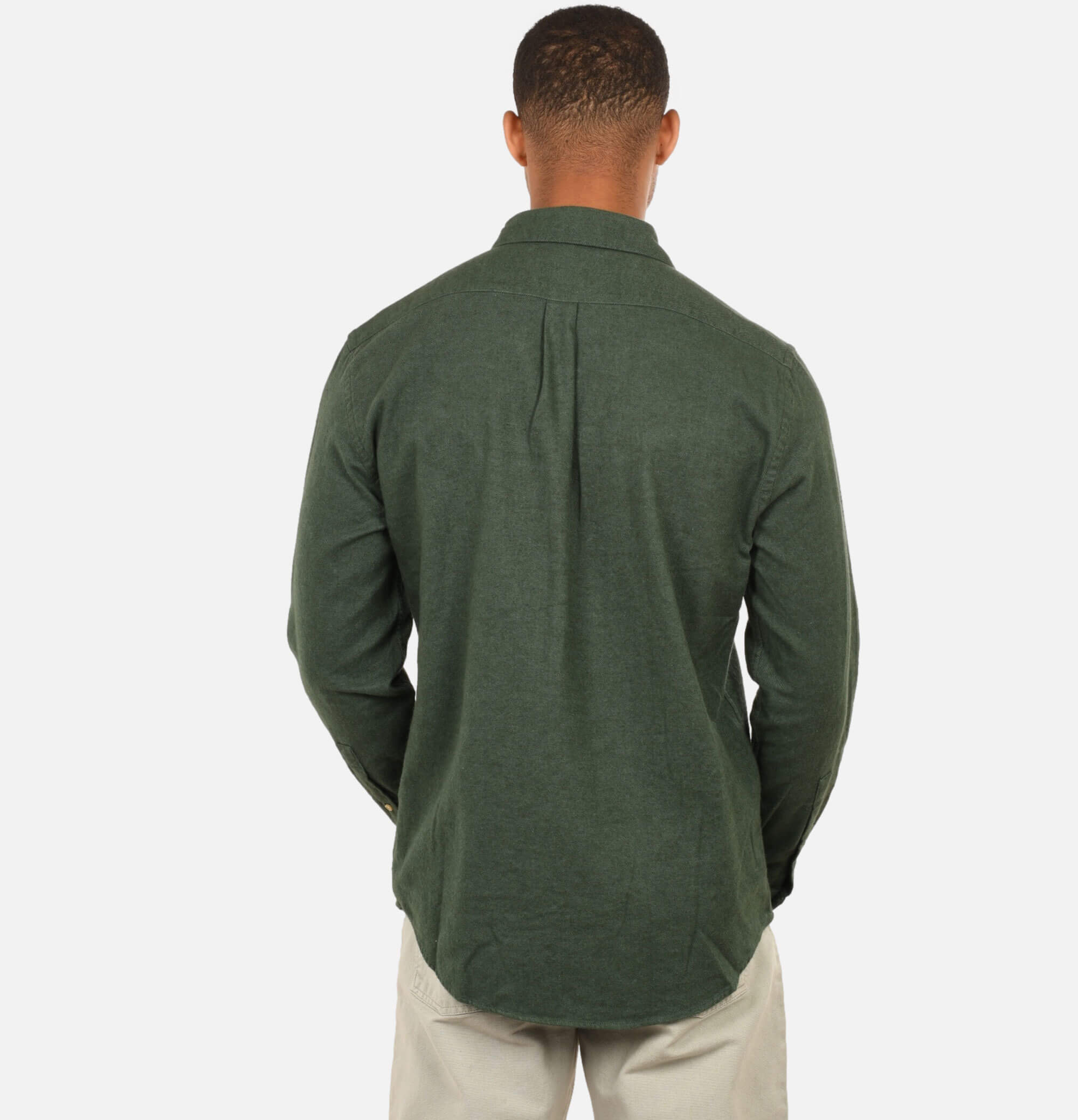 Portuguese Flannel Chemise Teca Moss Vert