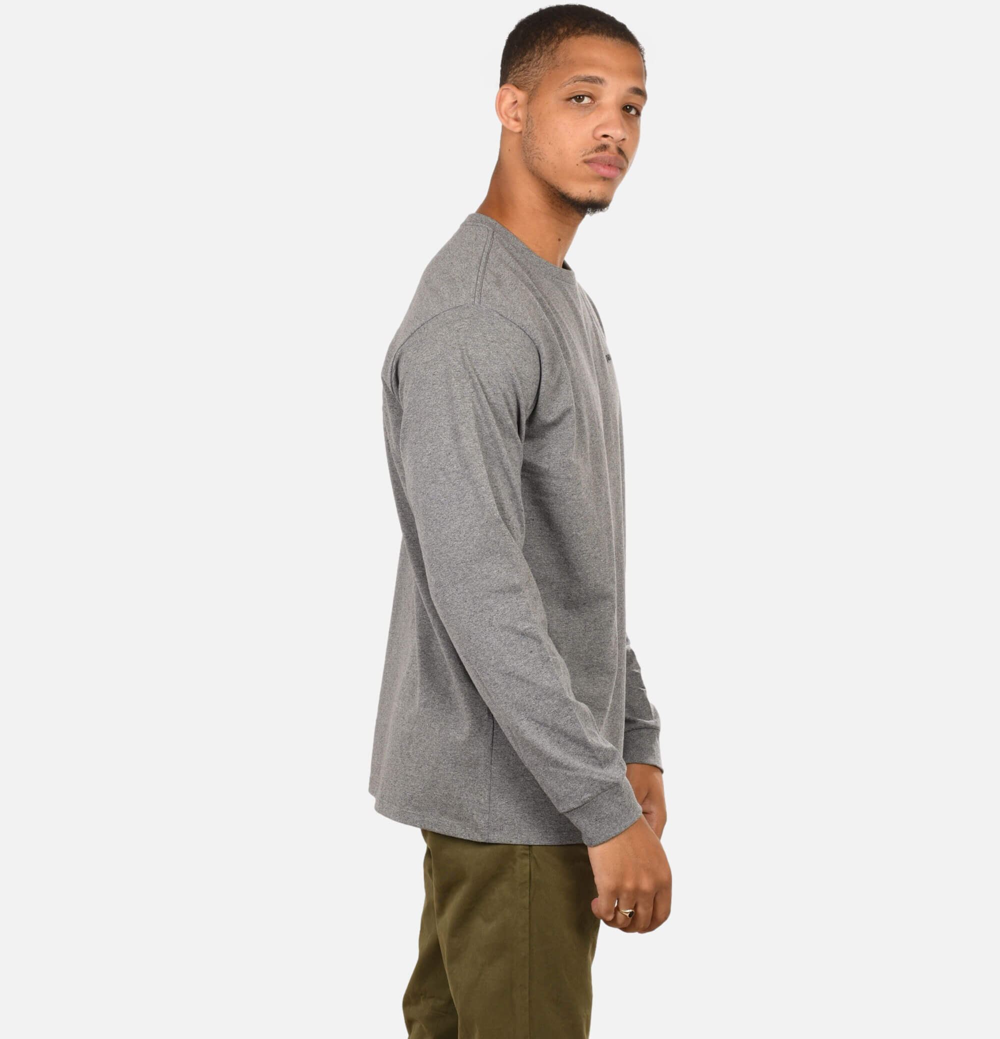 Patagonia T-Shirt P6 Logo LS Gris