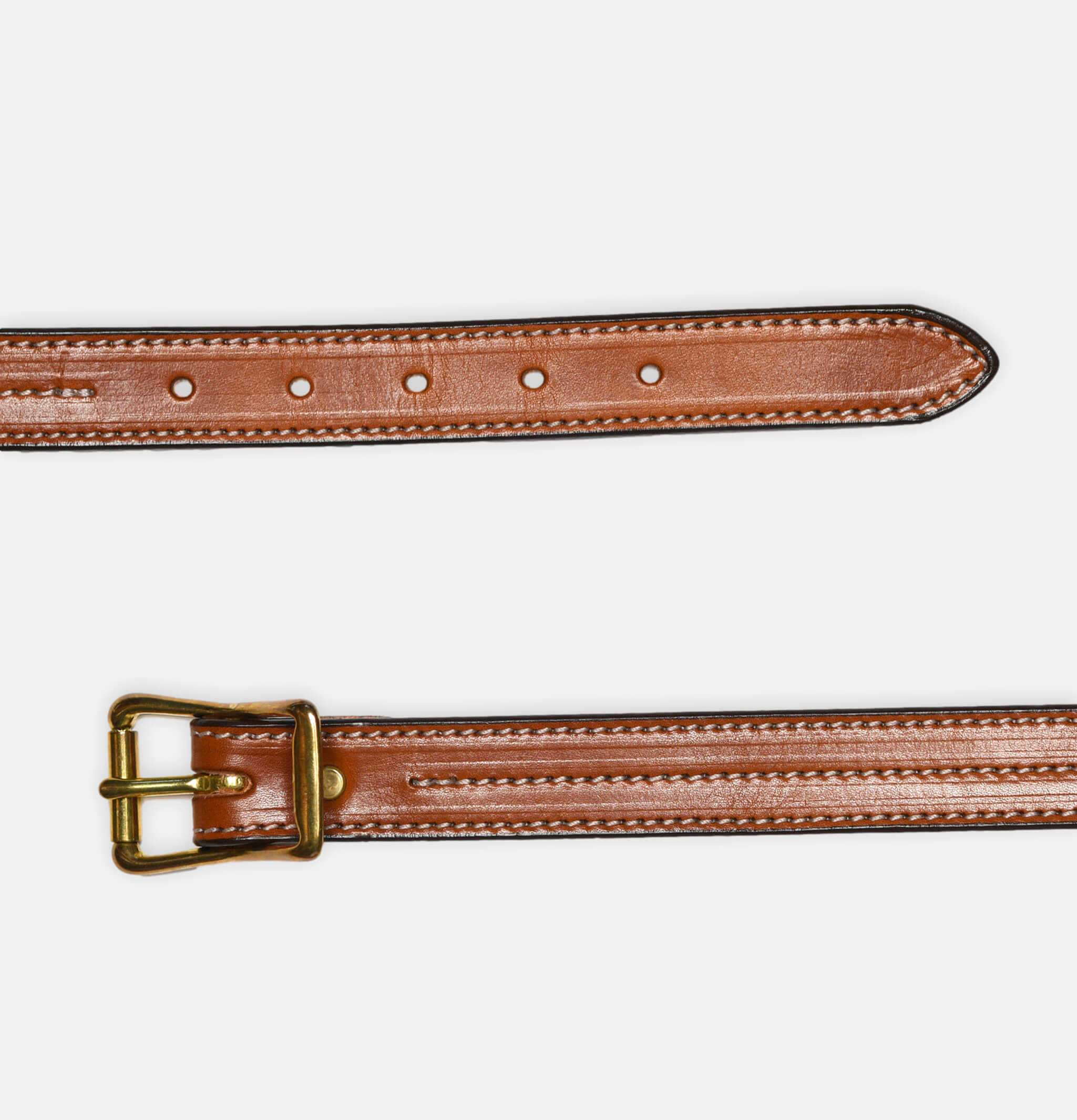 Triple Stitched Belt Havana