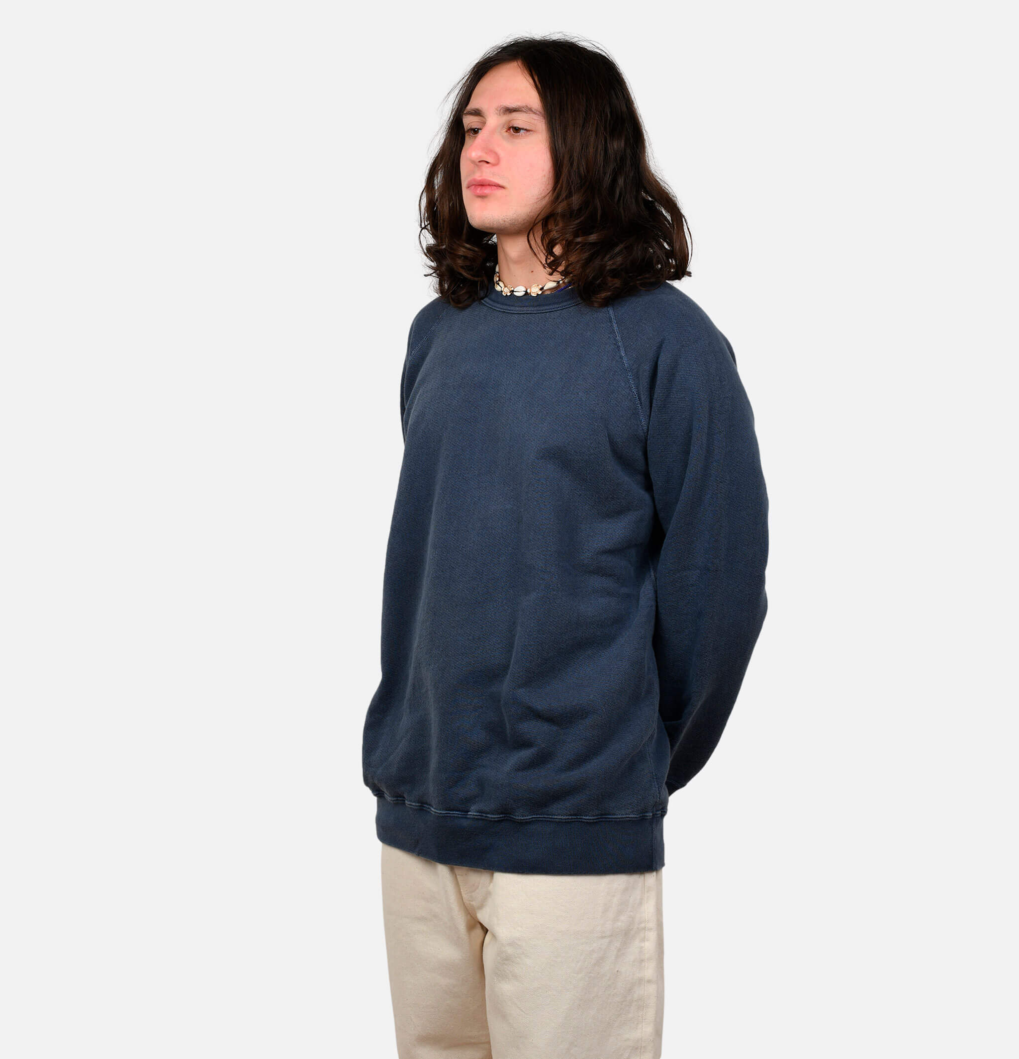 Good On Japan Raglan Crew Sweat P-Navy