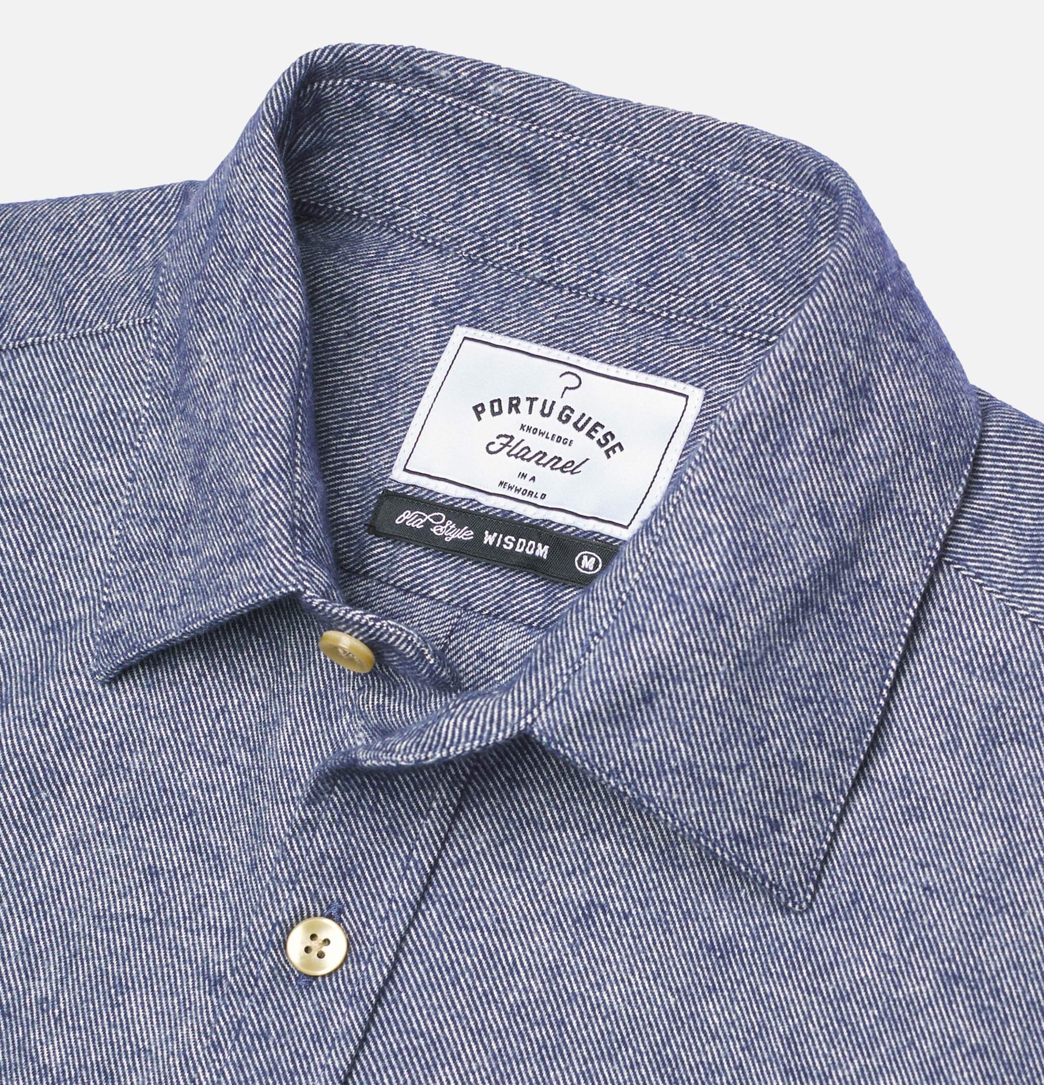 Portuguese Flannel Chemise Teca Indigo