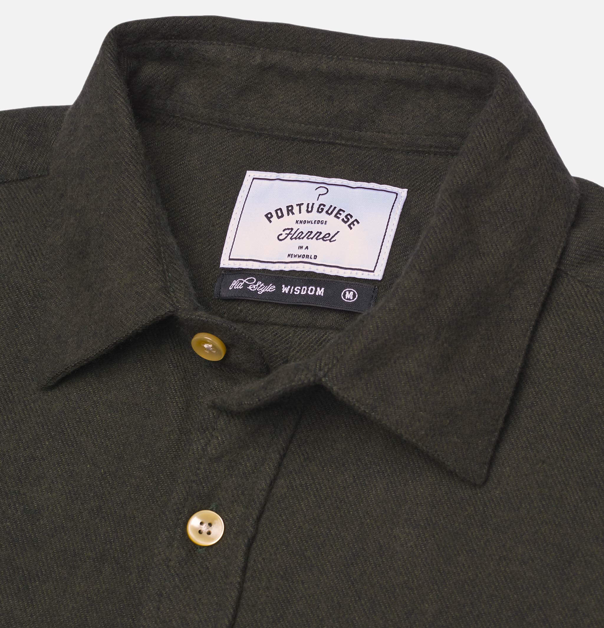 Portuguese Flannel Chemise Teca Vert