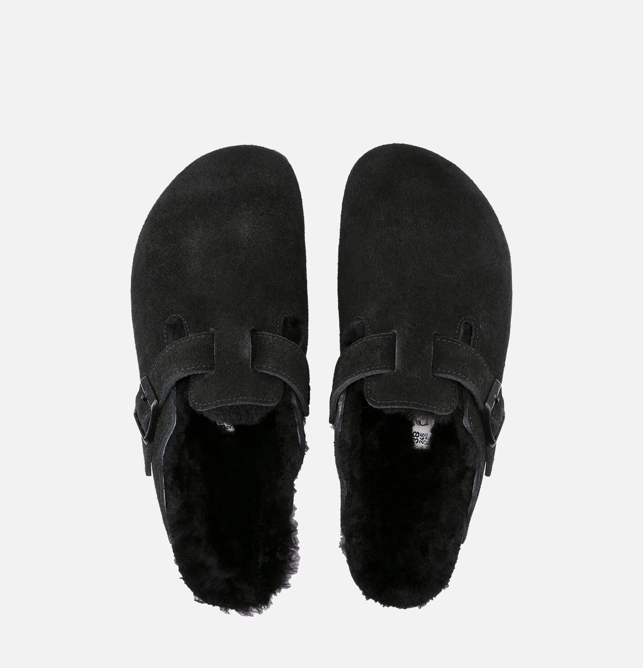 Birkenstock Sabot Boston Fourrure Noir