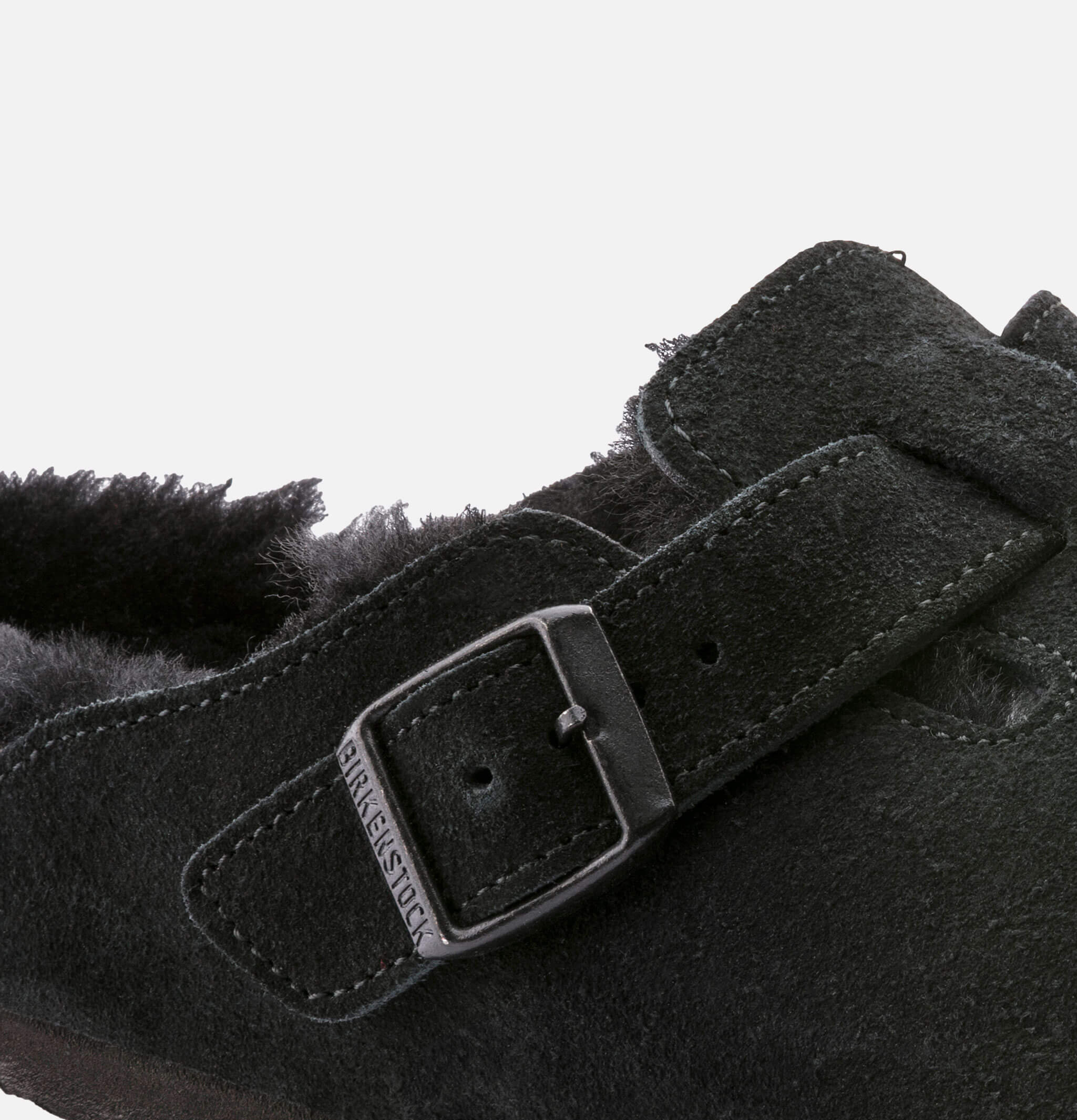 Birkenstock Sabot Boston Fourrure Noir