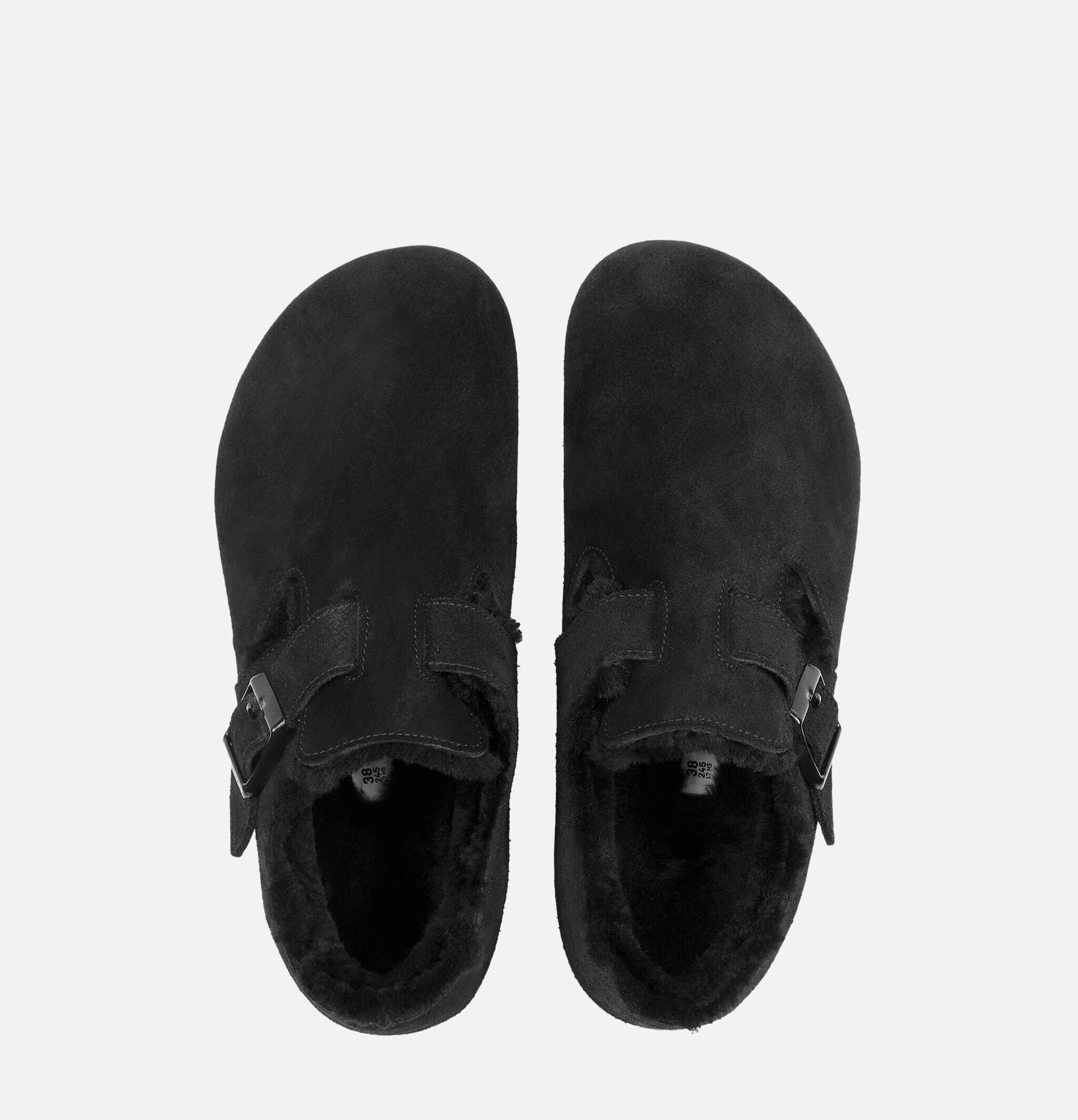 Birkenstock | London Shearling Black | Royalcheese Paris