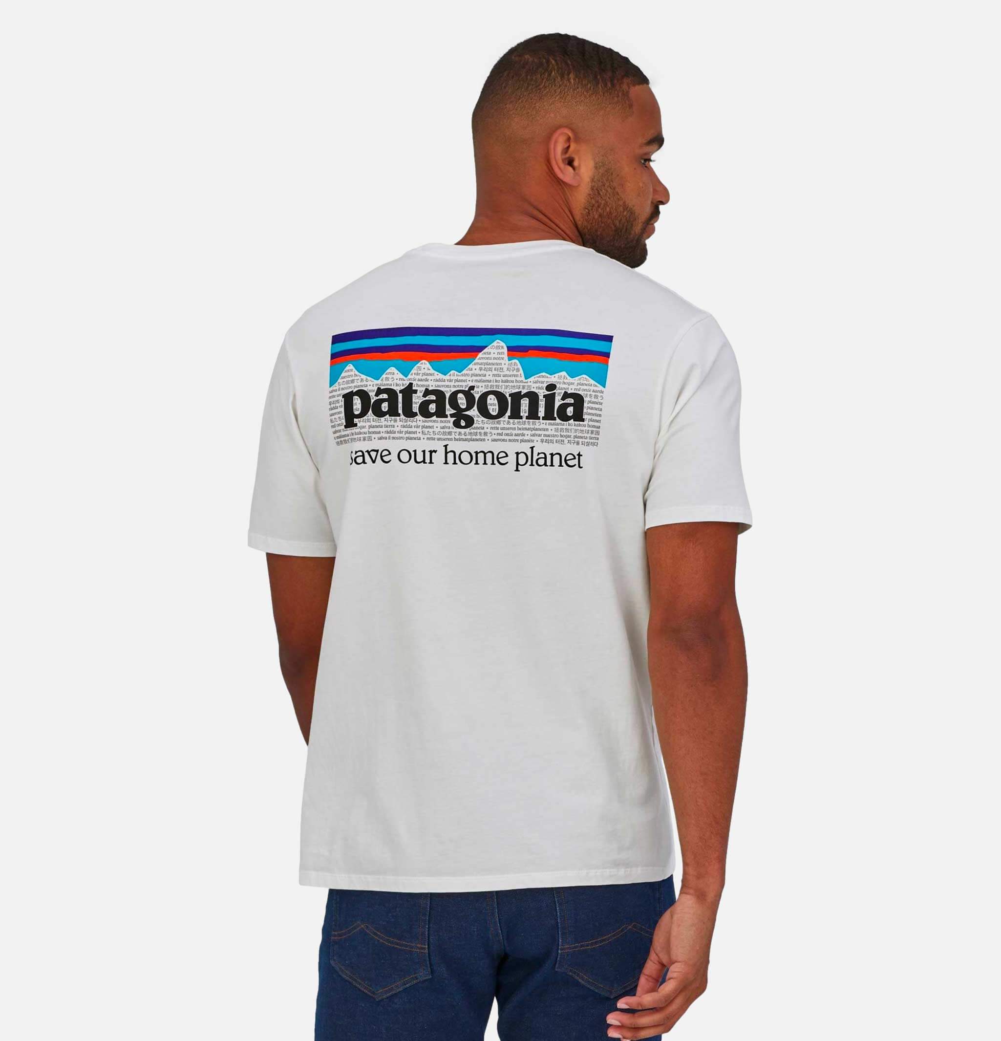 Patagonia T-Shirt P6 Mission Blanc