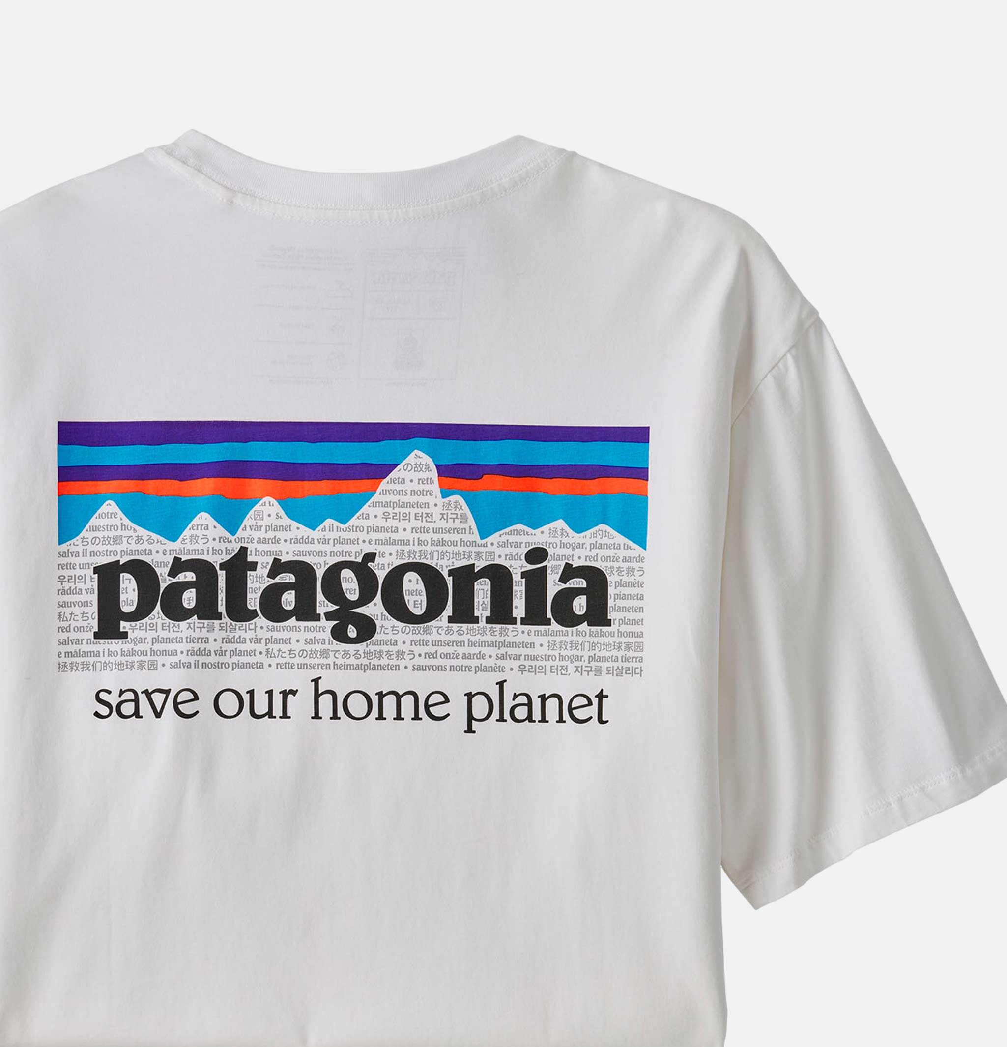 Patagonia T-Shirt P6 Mission Blanc