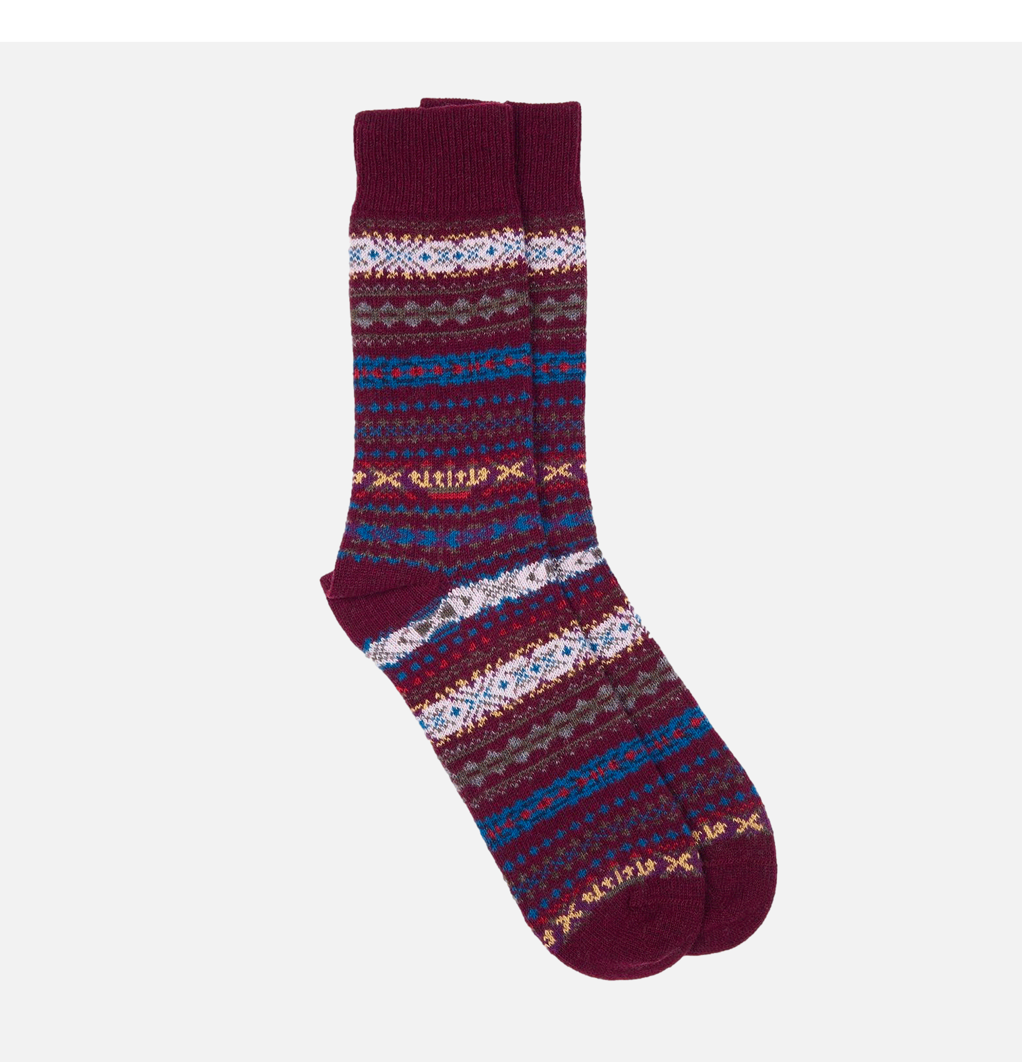 Barbour Boyd Socks Burgundy