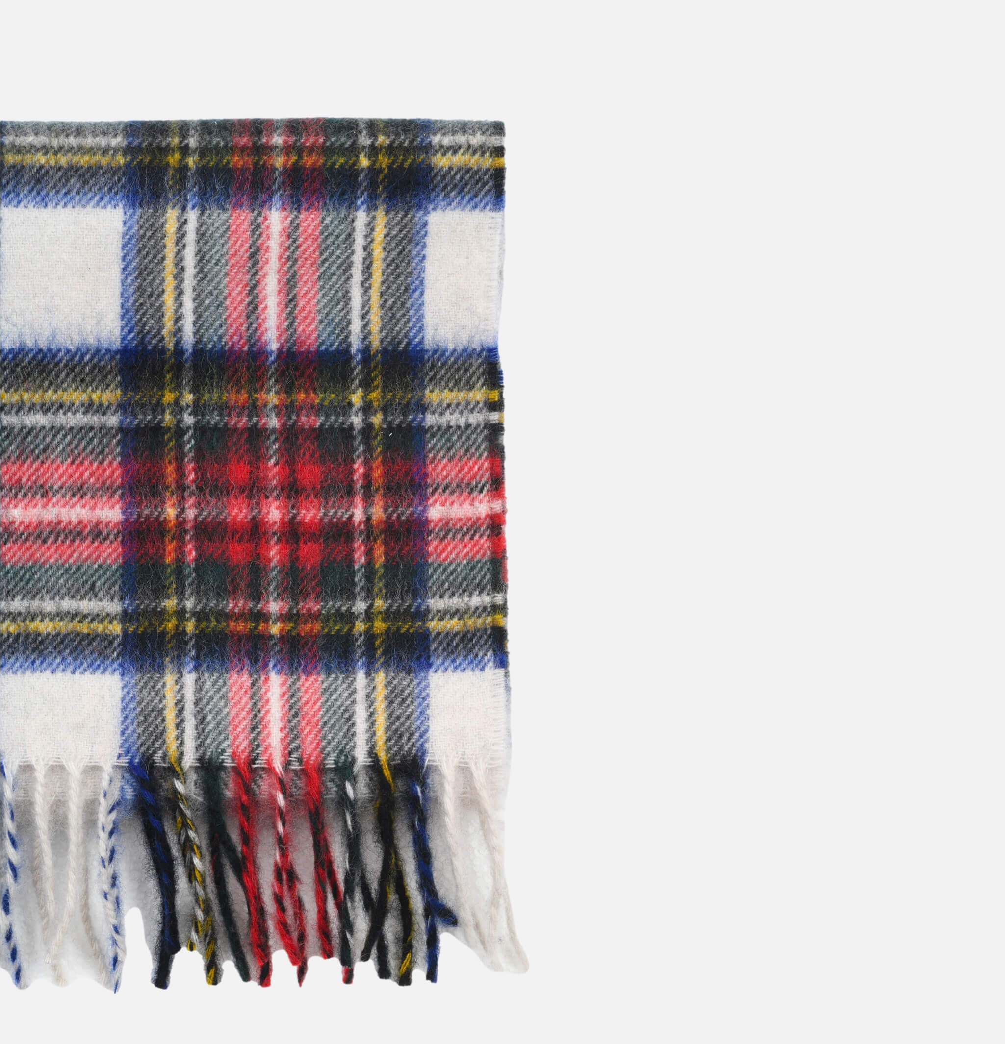 Joshua | echarpe cachemire | Tartan White | Shop Royalcheese Paris