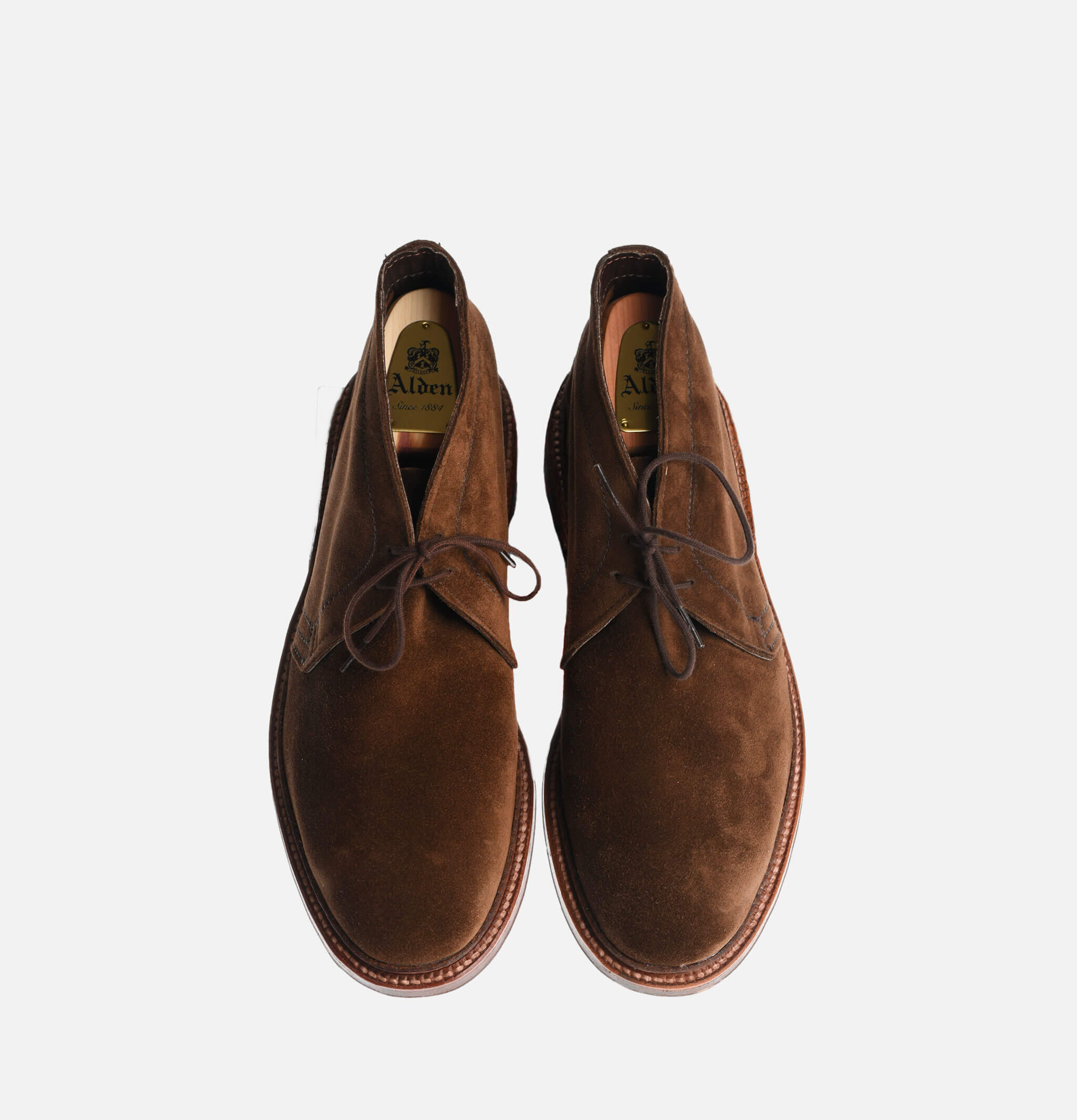 Alden Shoe Co Bottes Unlined Chukka Brown Suede 1492