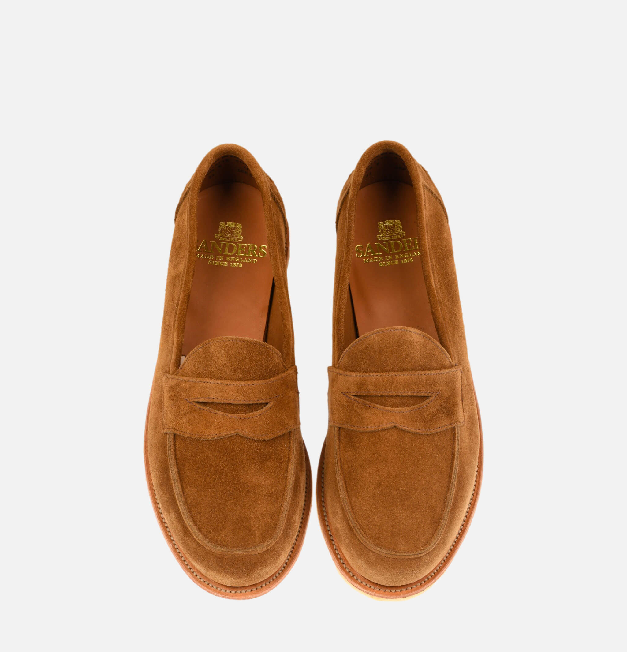 Sanders UK Moccassins Edwin Penny Loafer Tobacco