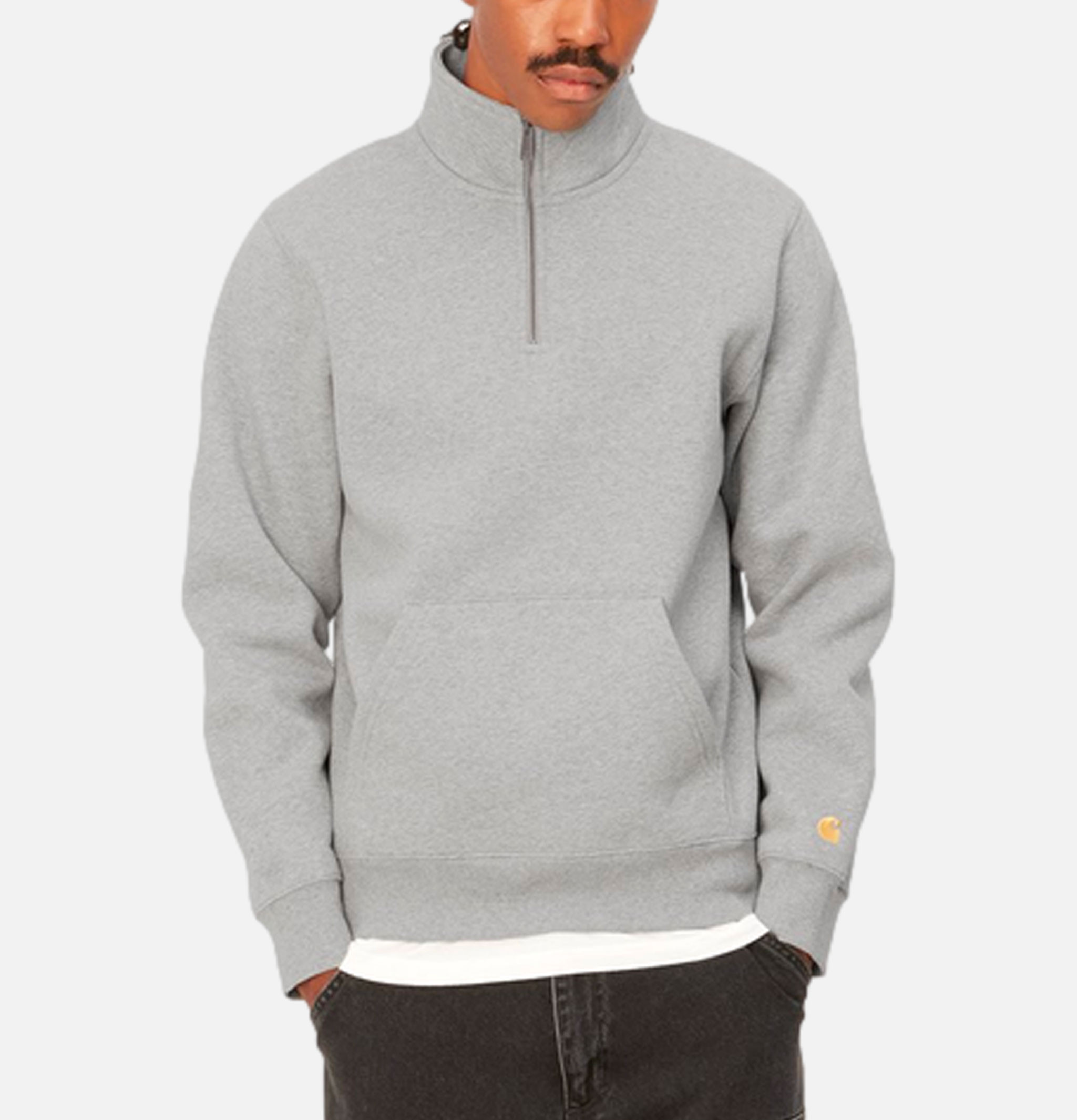 Carhartt WIP Sweatshirt Chase Zip Sweater Grey Heather