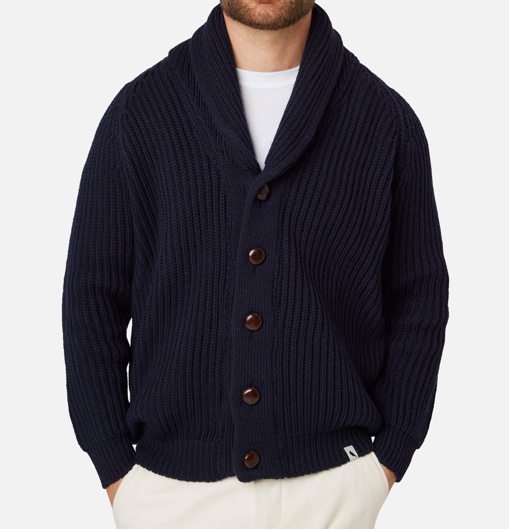 Peregrine | Wilkinson Cardigan Wool Navy | Royalcheese Paris