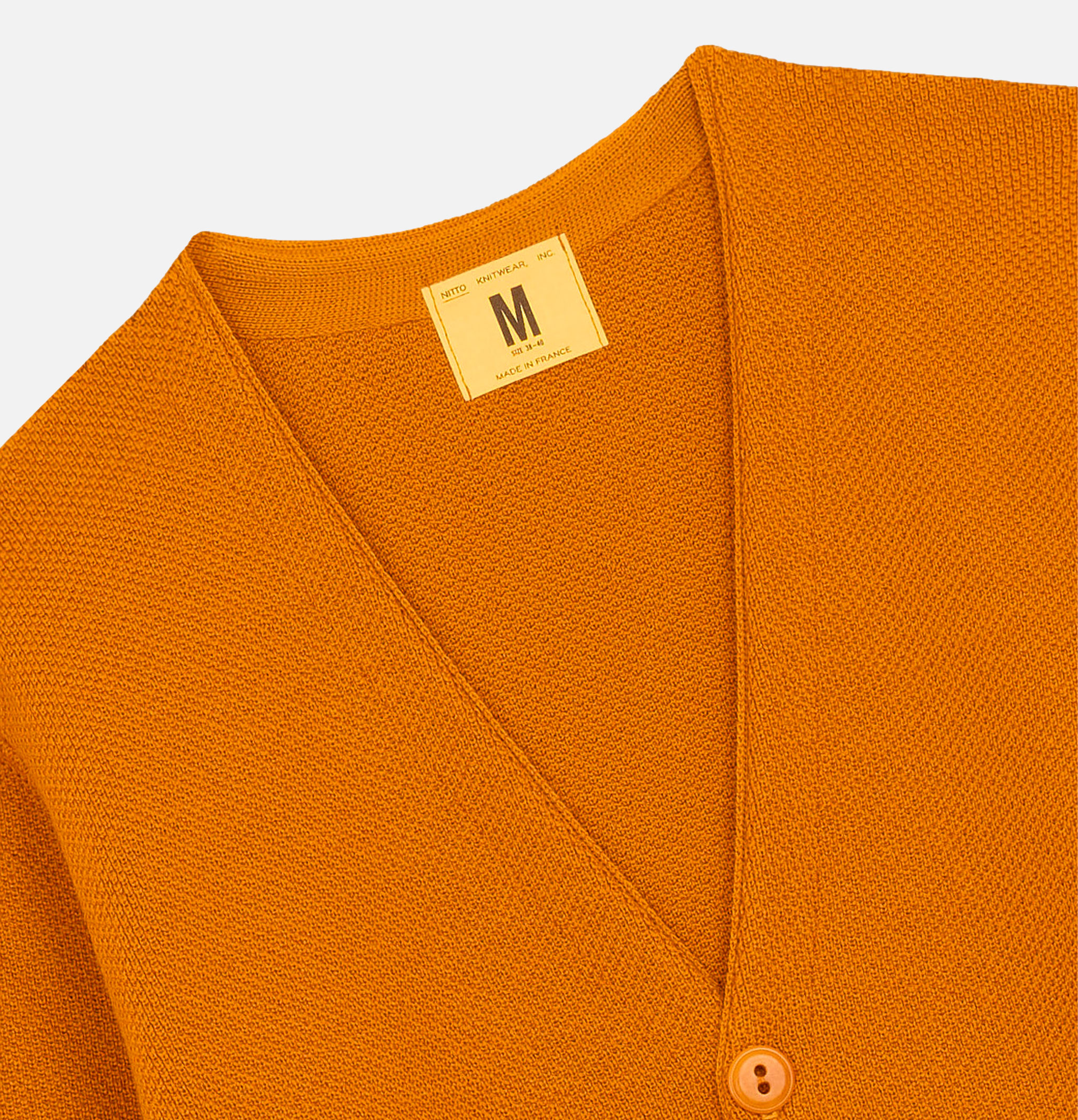 Nitto Knitwear Youri Merino Wool Cardigan Ocre