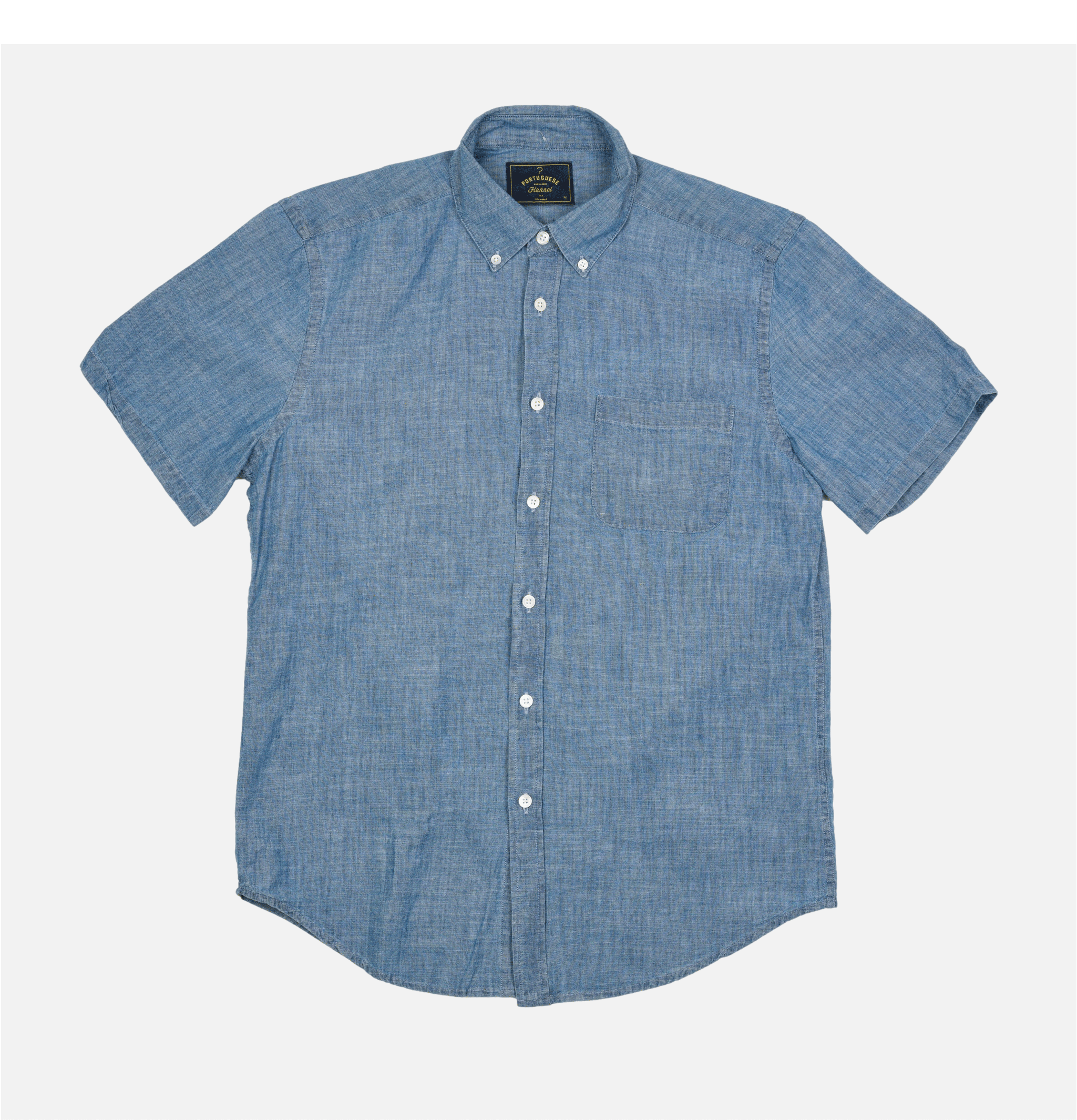 Portuguese Flannel Chemise Chambray Ss Blue