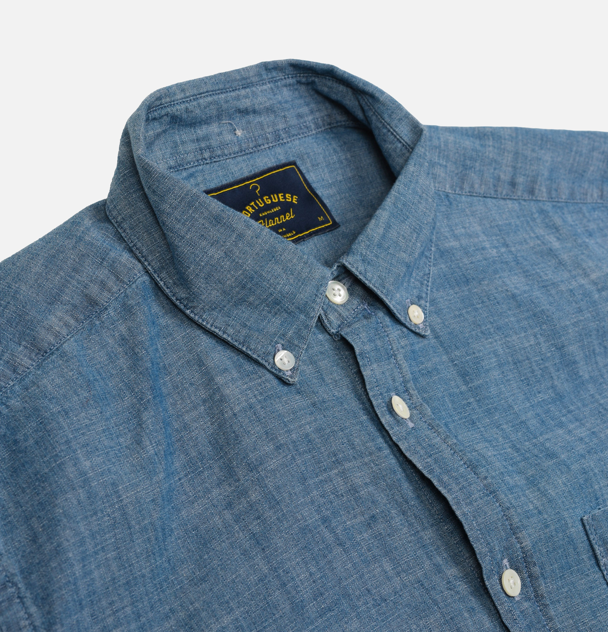 Portuguese Flannel Chemise Chambray Ss Blue