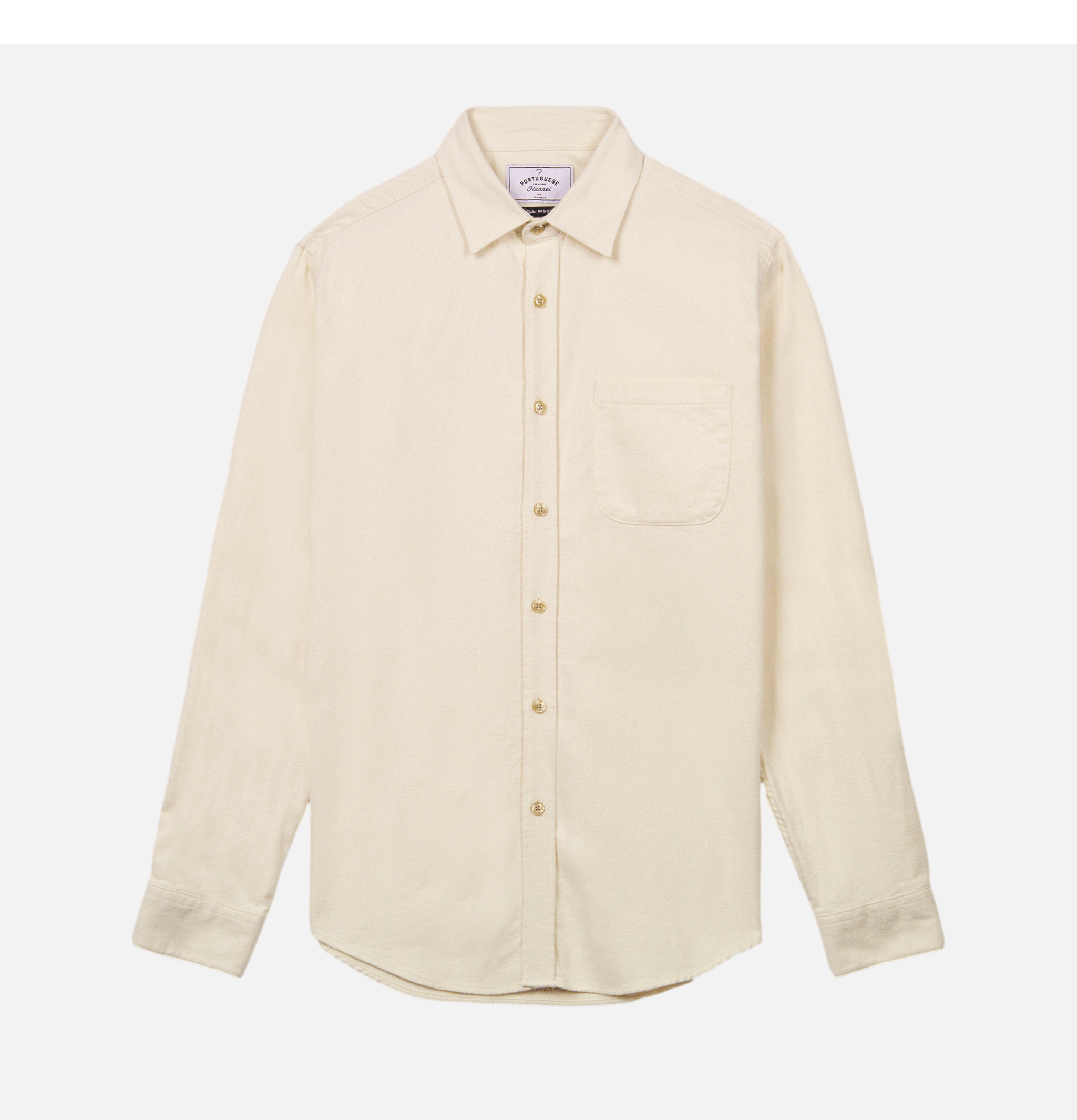 Portuguese Flannel Chemise Teca Ecru