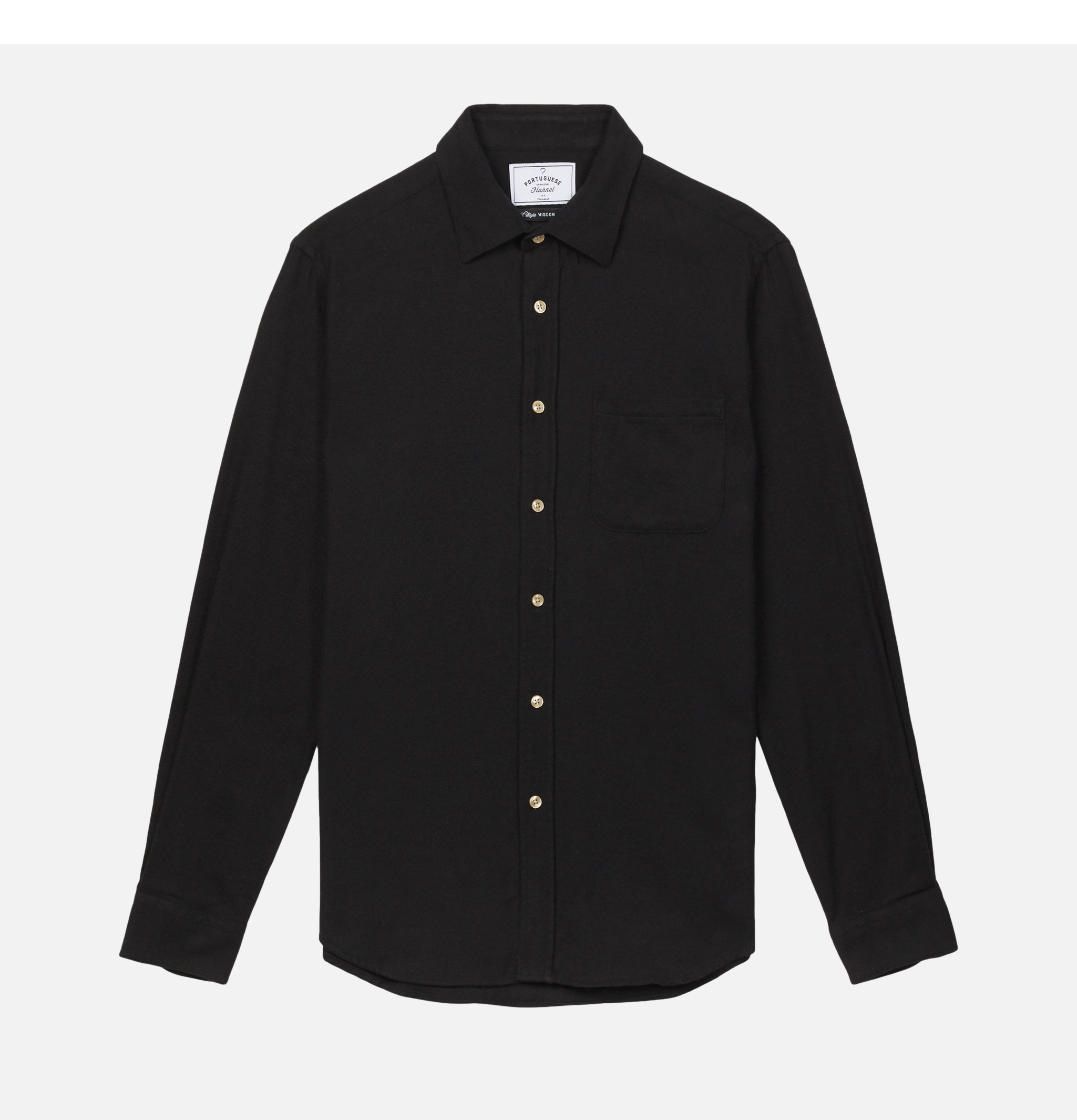 Portuguese Flannel Chemise Teca Noir
