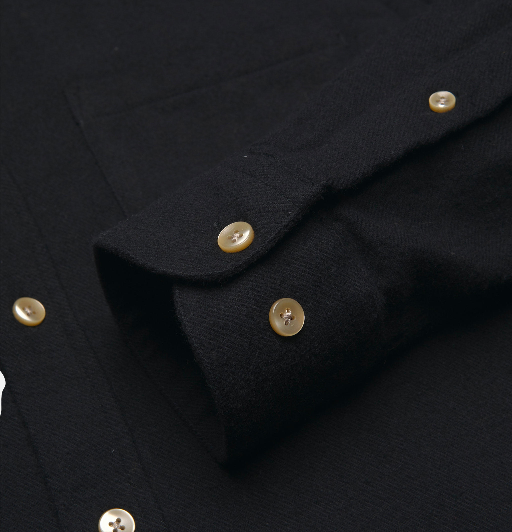 Portuguese Flannel Chemise Teca Noir