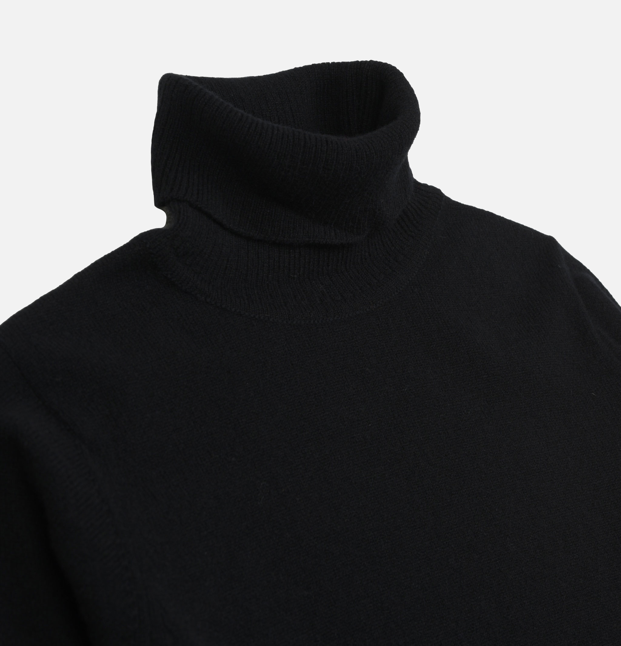 William Lockie Roll Neck Pullover Black