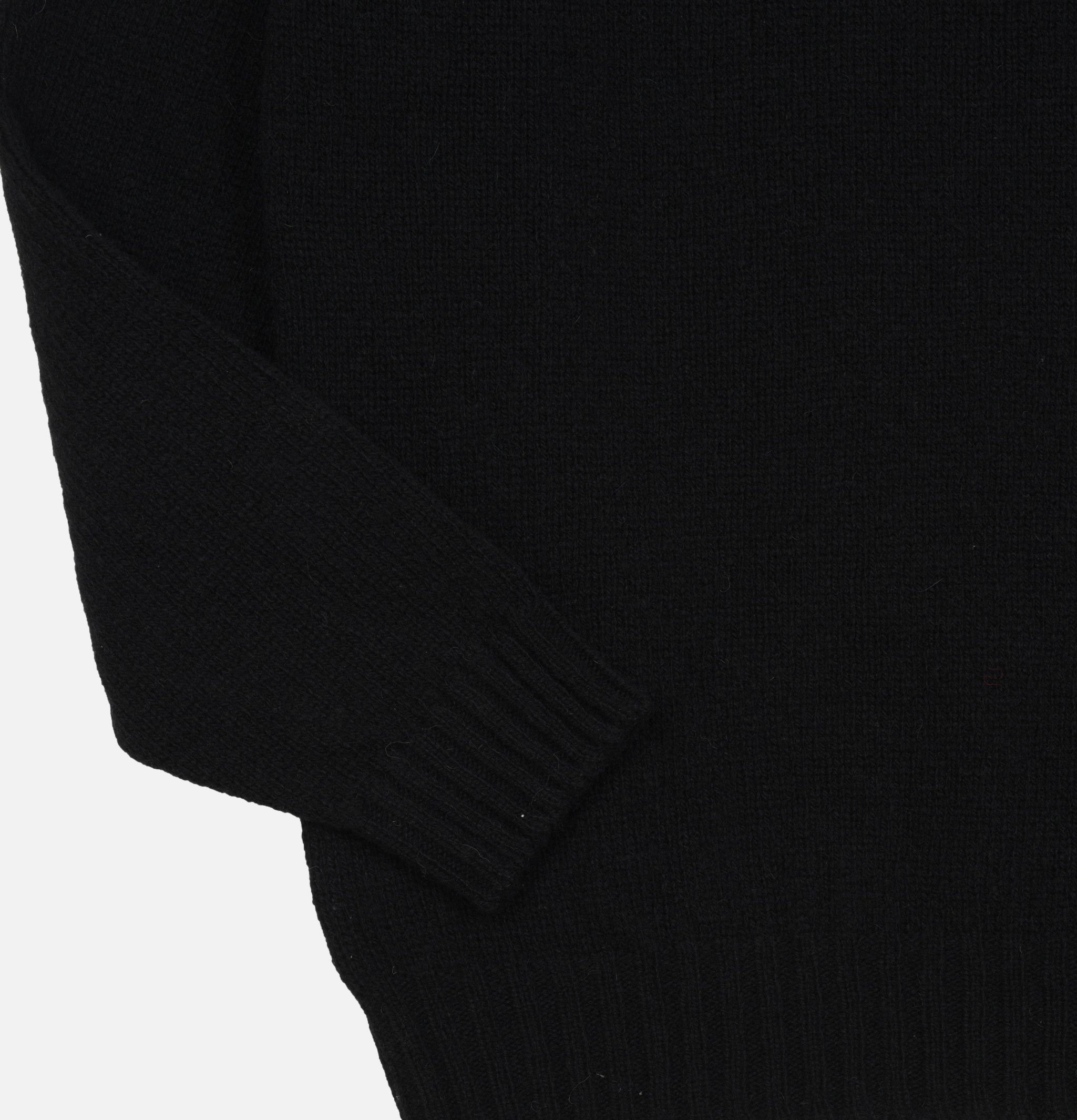 William Lockie Aryan Black roll-neck sweater.