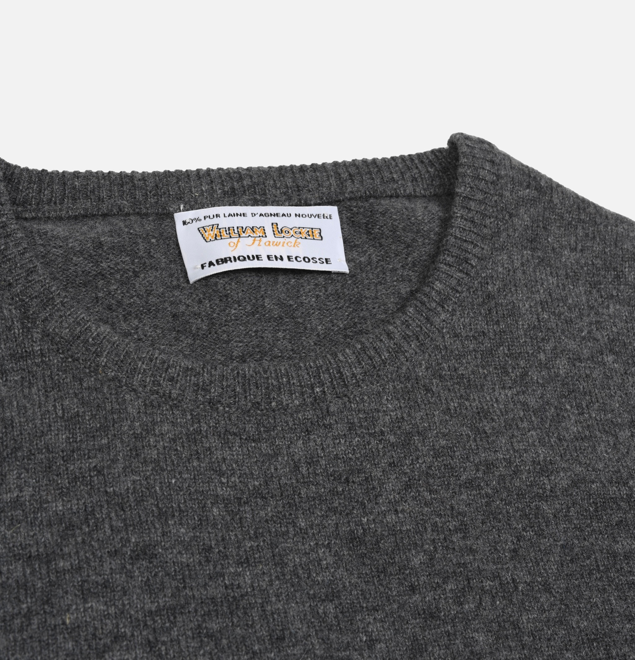 Pull William Lockie Col Rond Charcoal