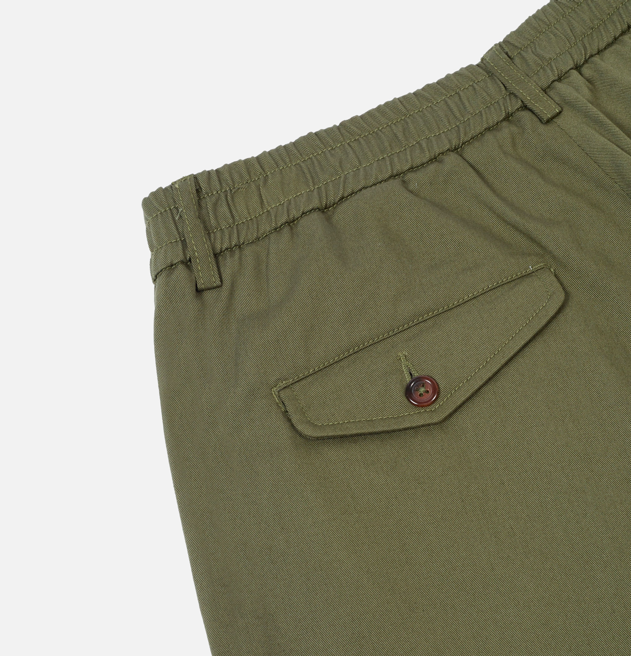 Universal Works | Pleated Track Pant Olive | Shop Royalcheese