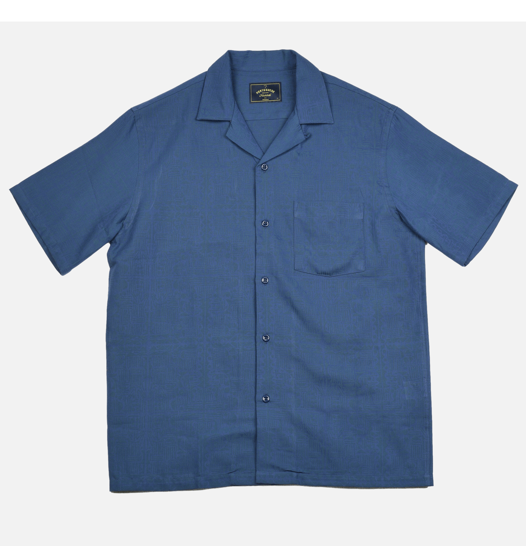 Portuguese Flannel Chemise Message Bleu