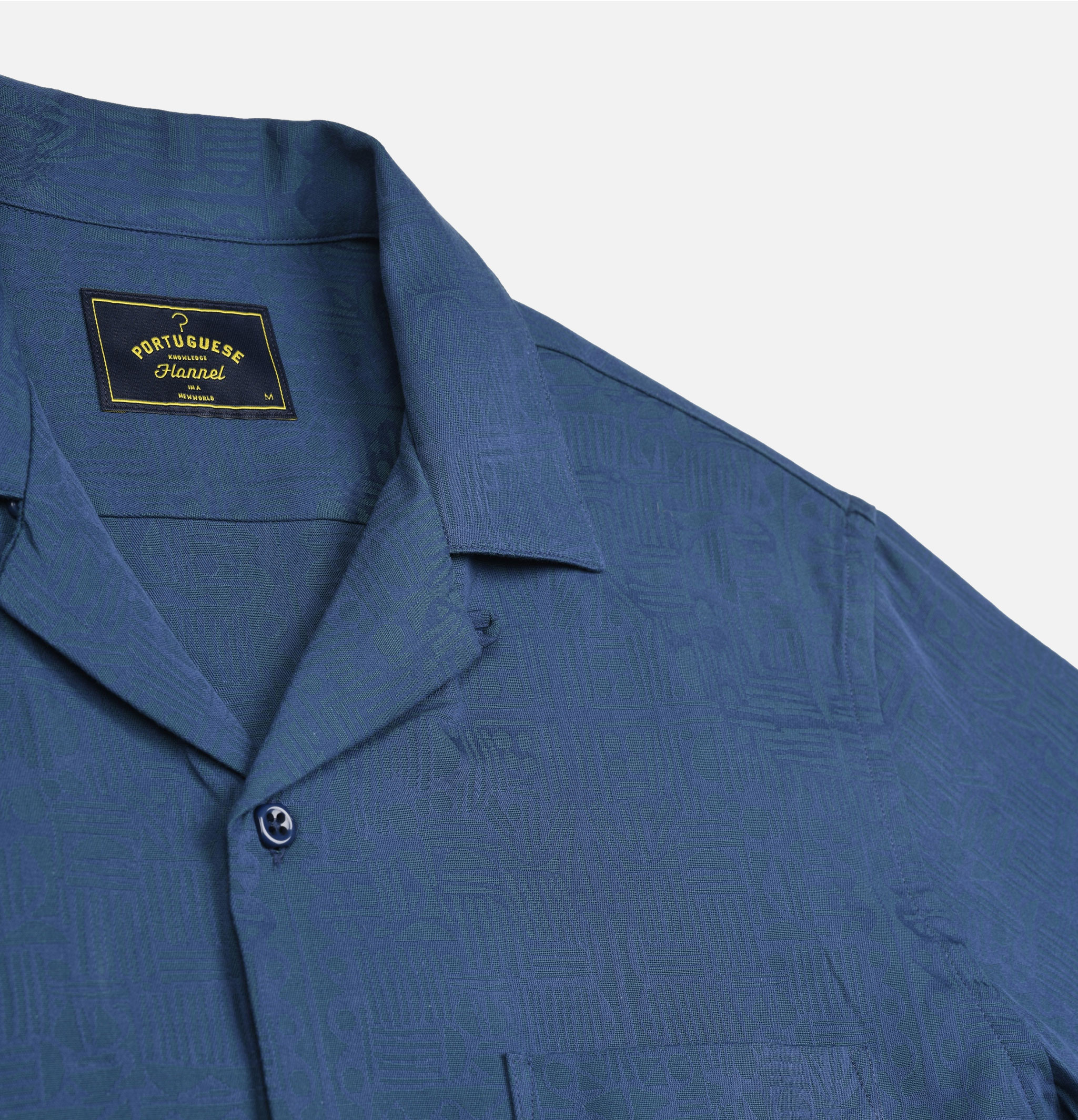 Portuguese Flannel Chemise Message Bleu