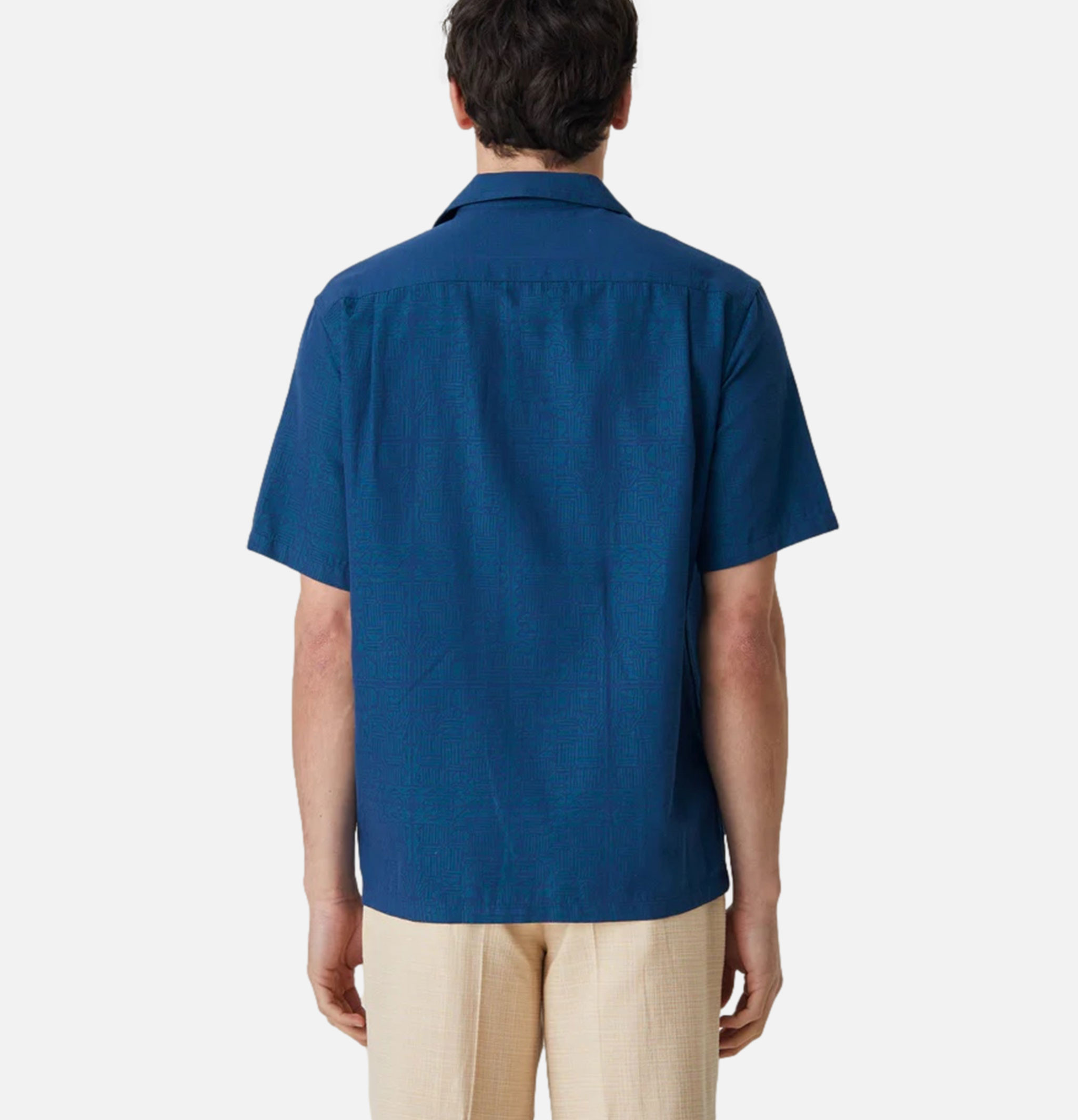 Portuguese Flannel Chemise Message Bleu