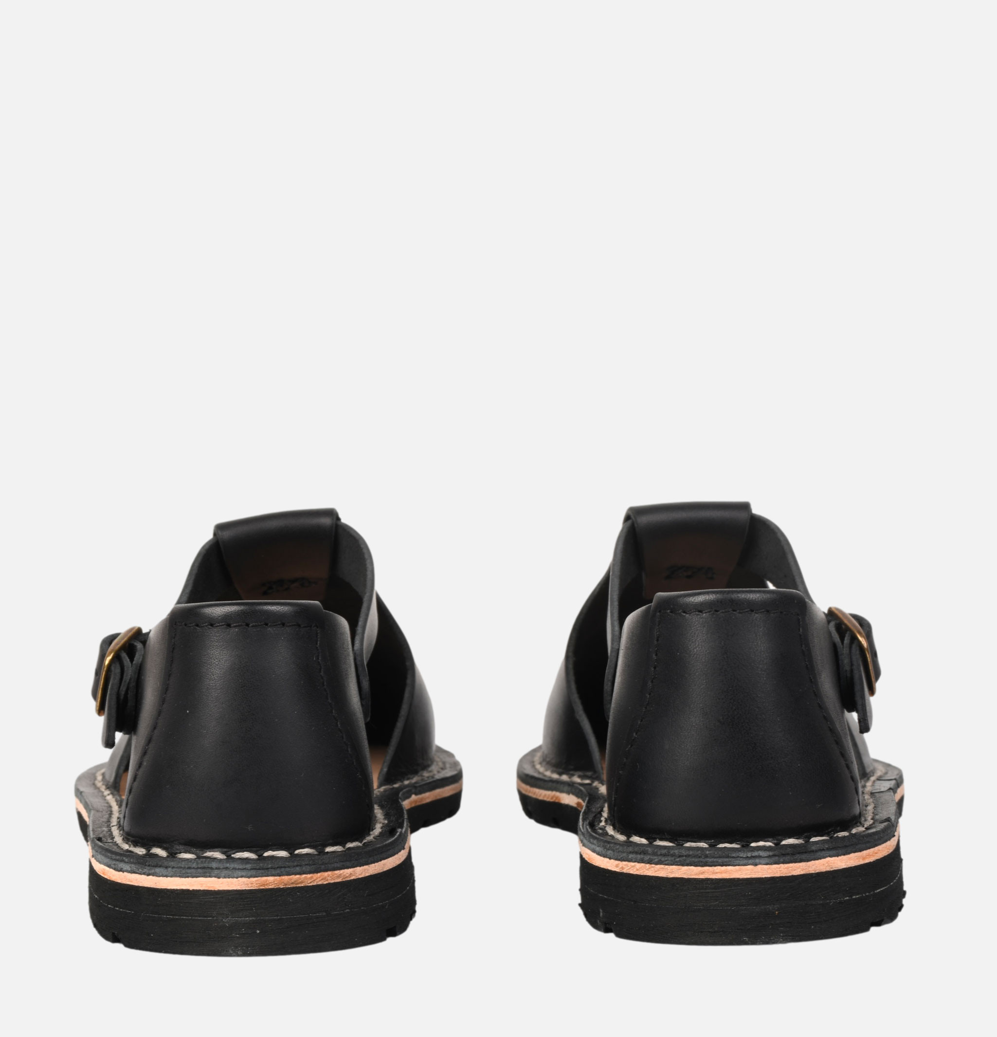 Steve Mono 10/12 Artisanal Sandal Black