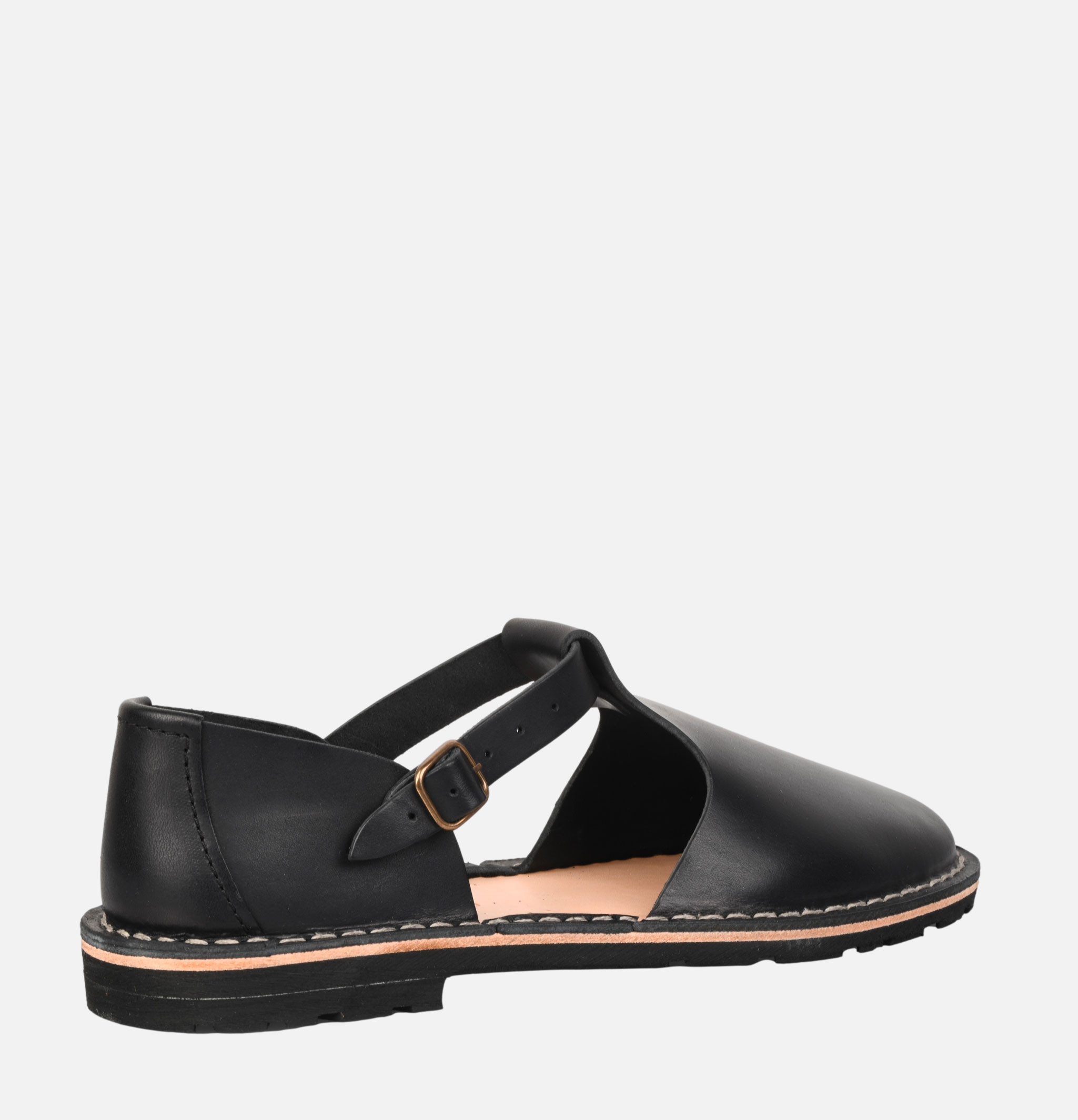 Steve Mono 10/12 Artisanal Sandal Black