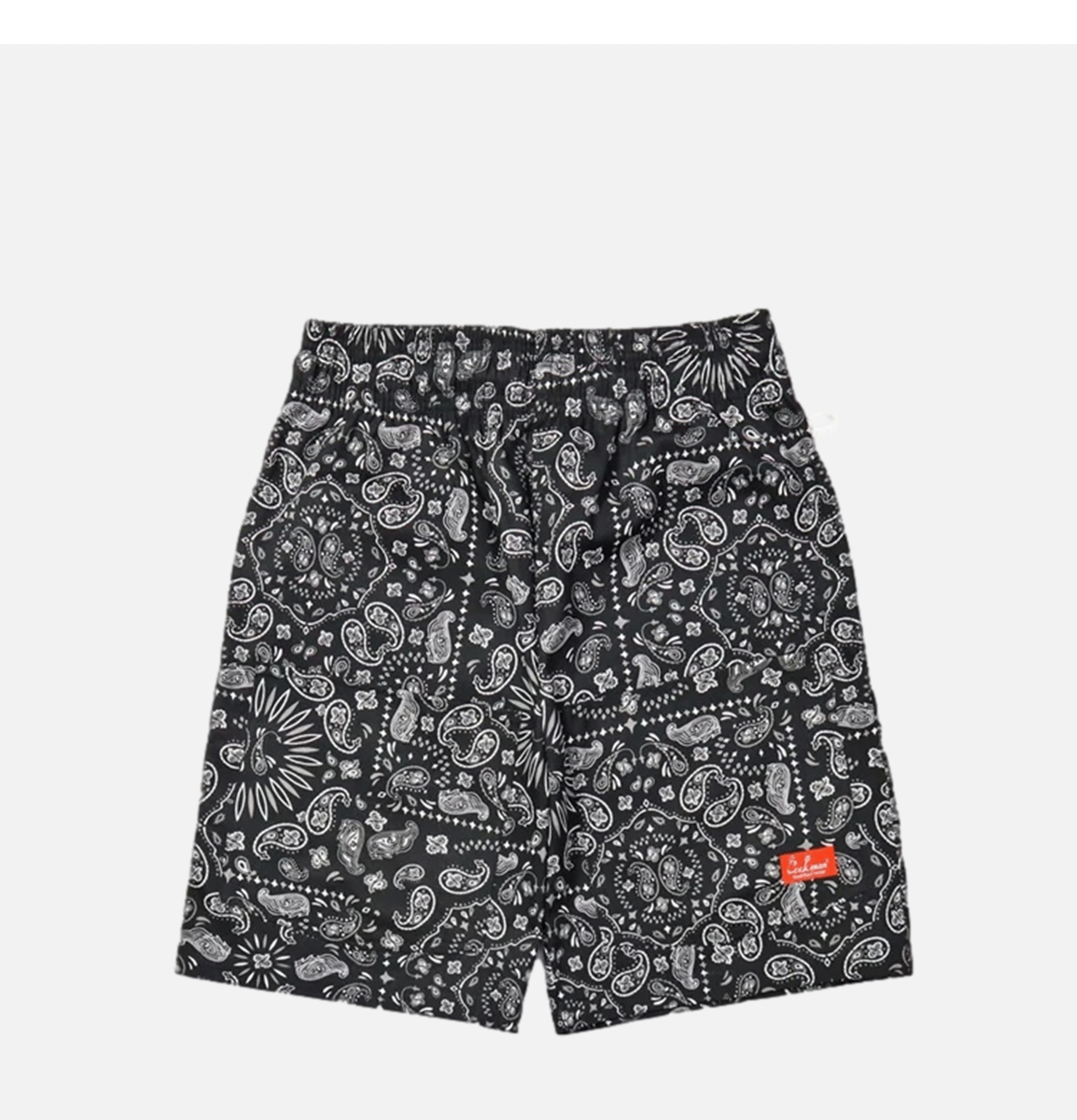 Cookman Chef Short Pants Front Pocket - Paisley Noir