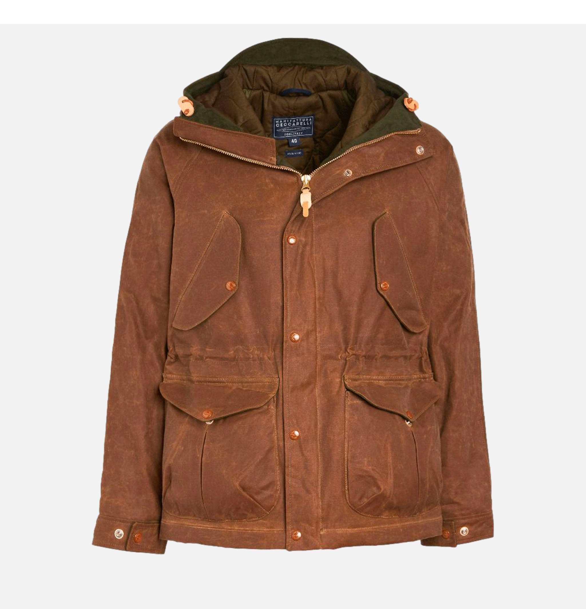 Blouson Manifattura Ceccarelli Fisherman Parka Dark Tan.