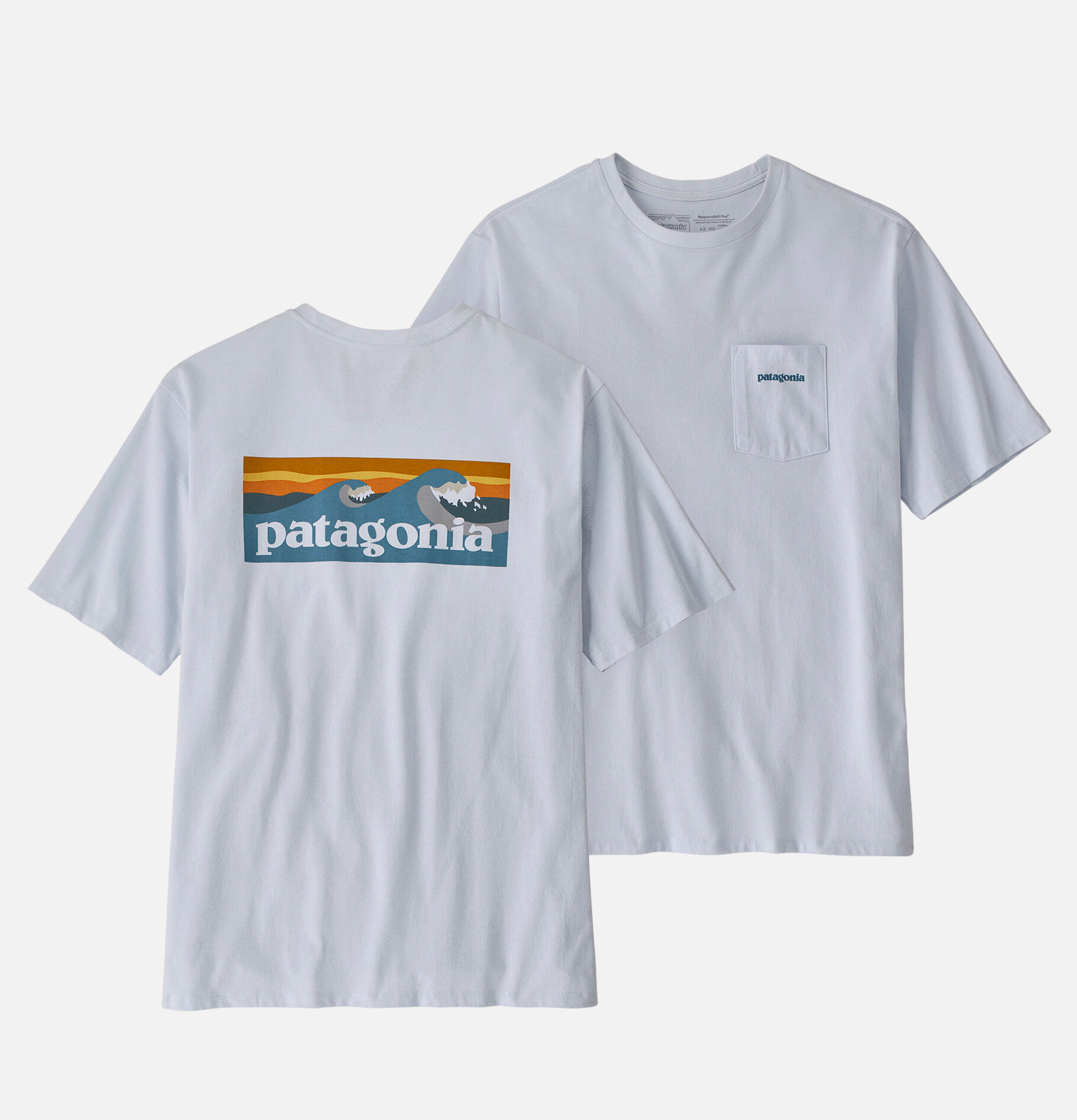 T-shirt Patagonia Boardshort Logo Pocket White
