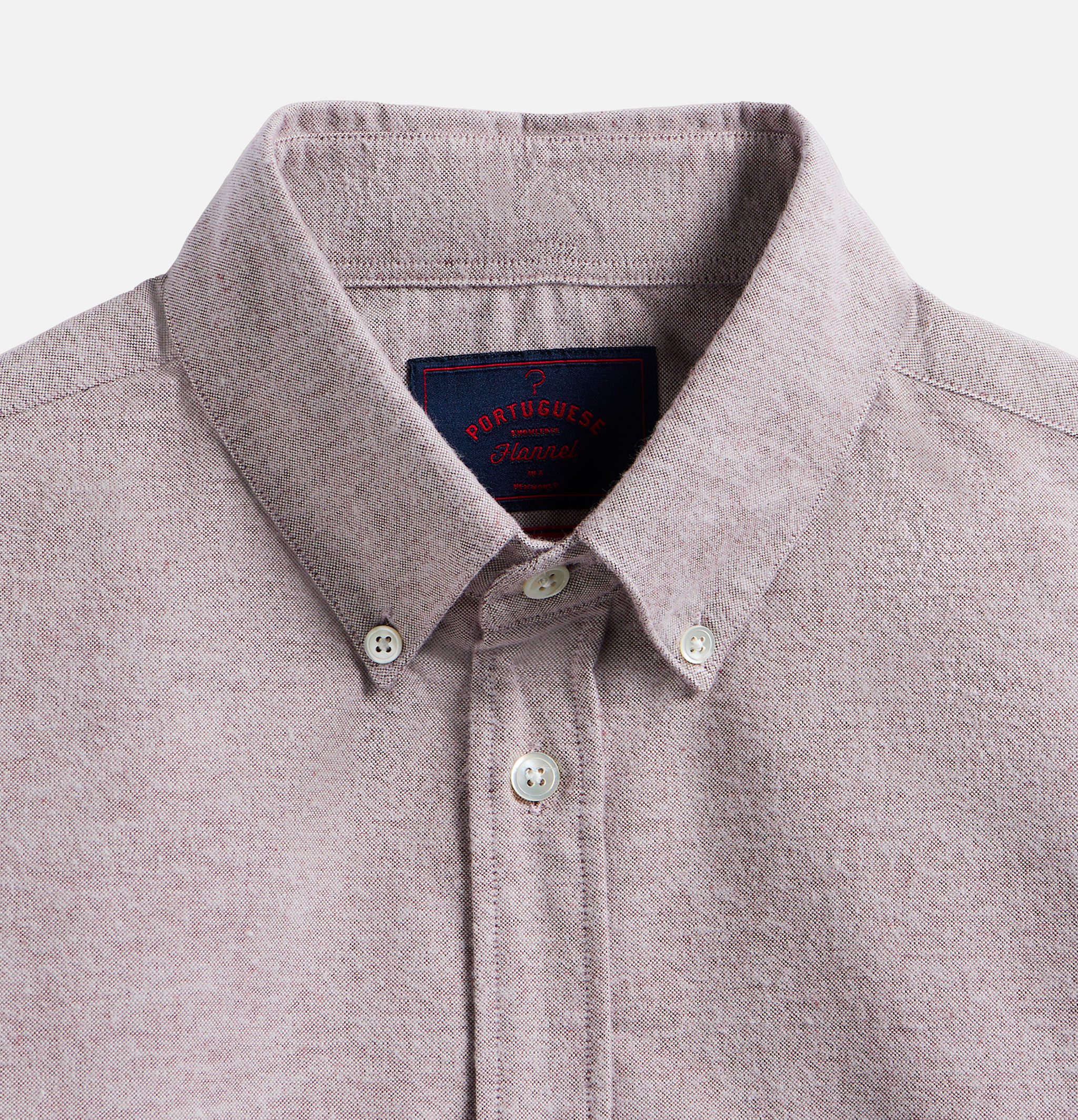 Portuguese Flannel Chemise Brushed Oxford Bordeaux