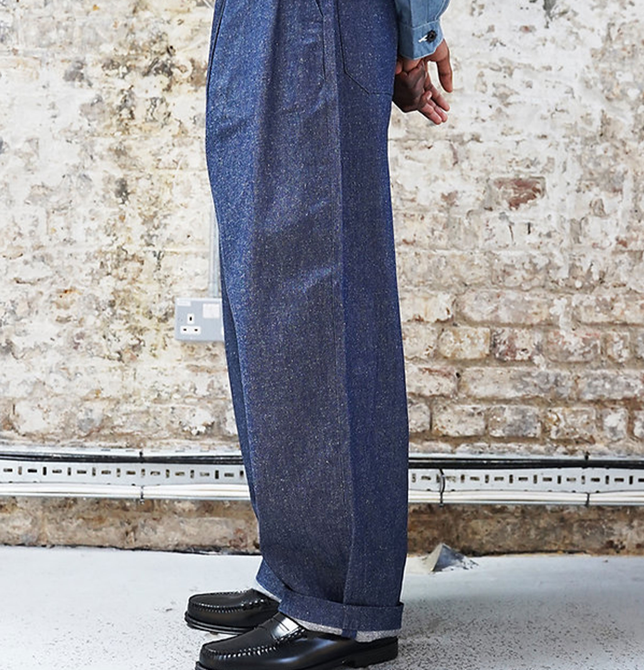 Standard Types Pantalon Naval Button Denim ST040