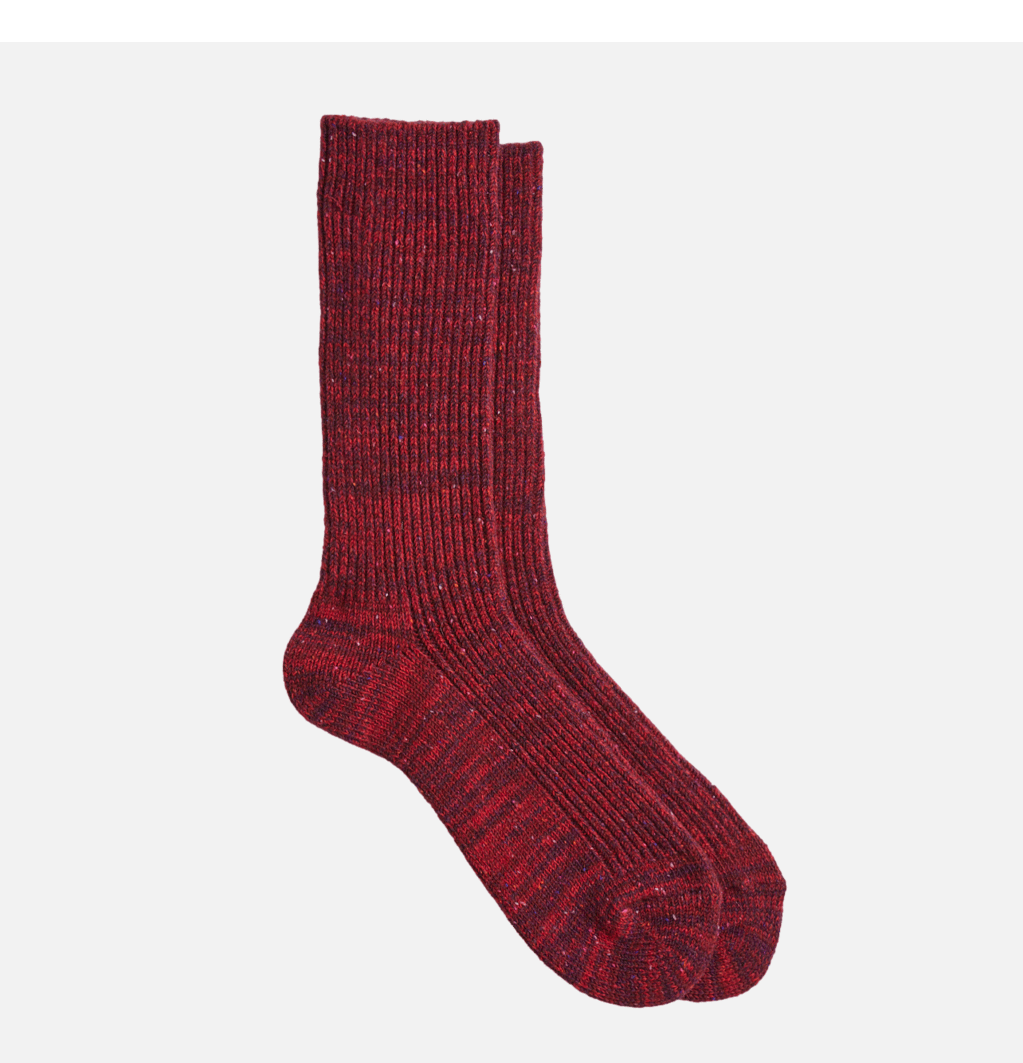 Chaussettes Rototo Nep Tweed Marl Burgundy