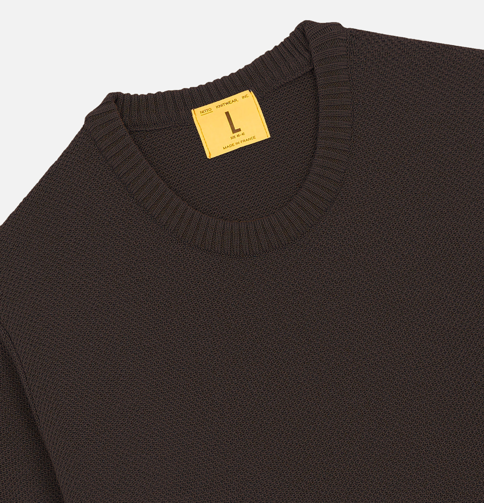 Nitto Knitwear Pull Youri Col Rond Marron