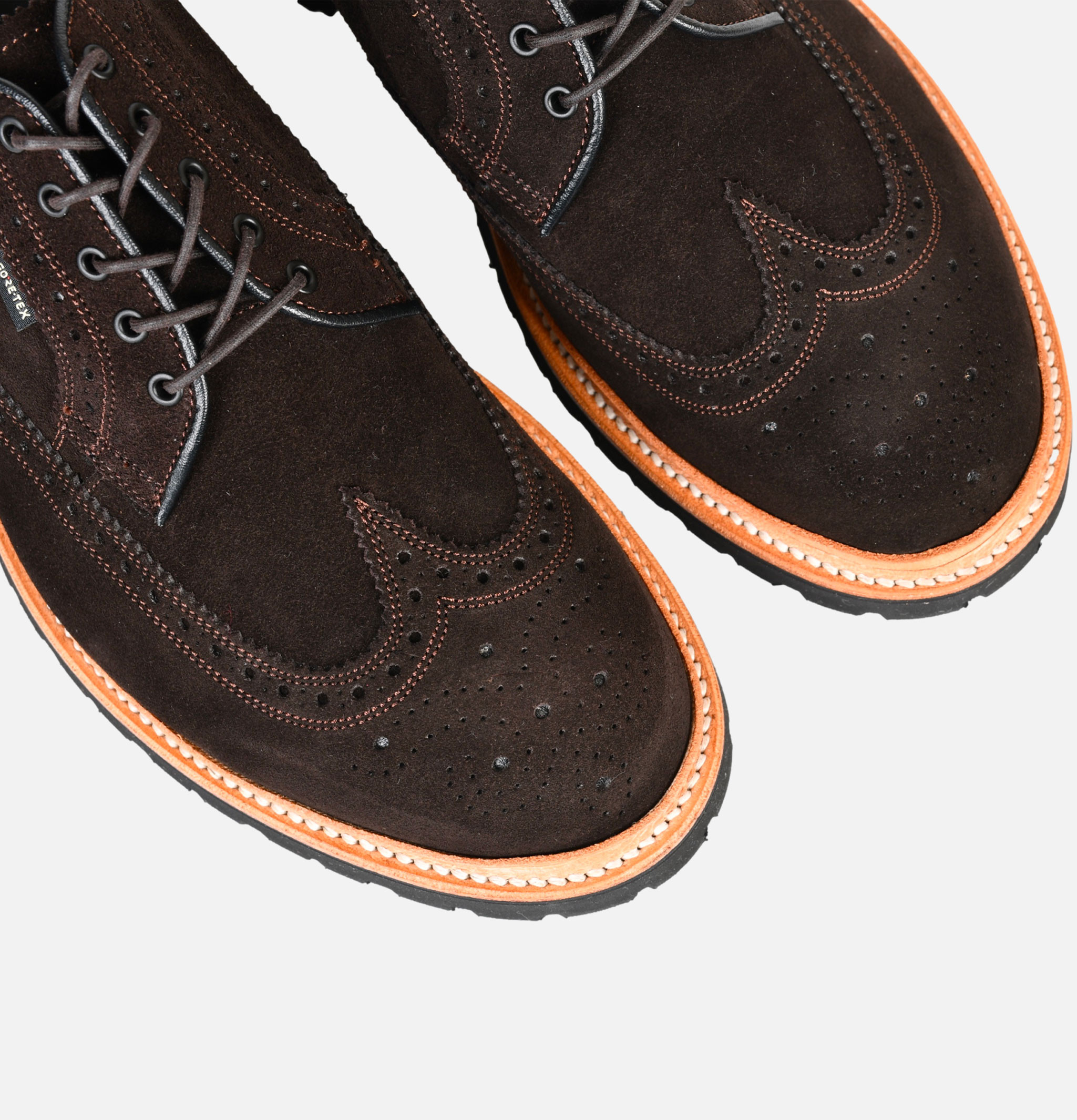 Regal Shoe & Co x Royalcheese Chaussures Wing Tip Suede Marron