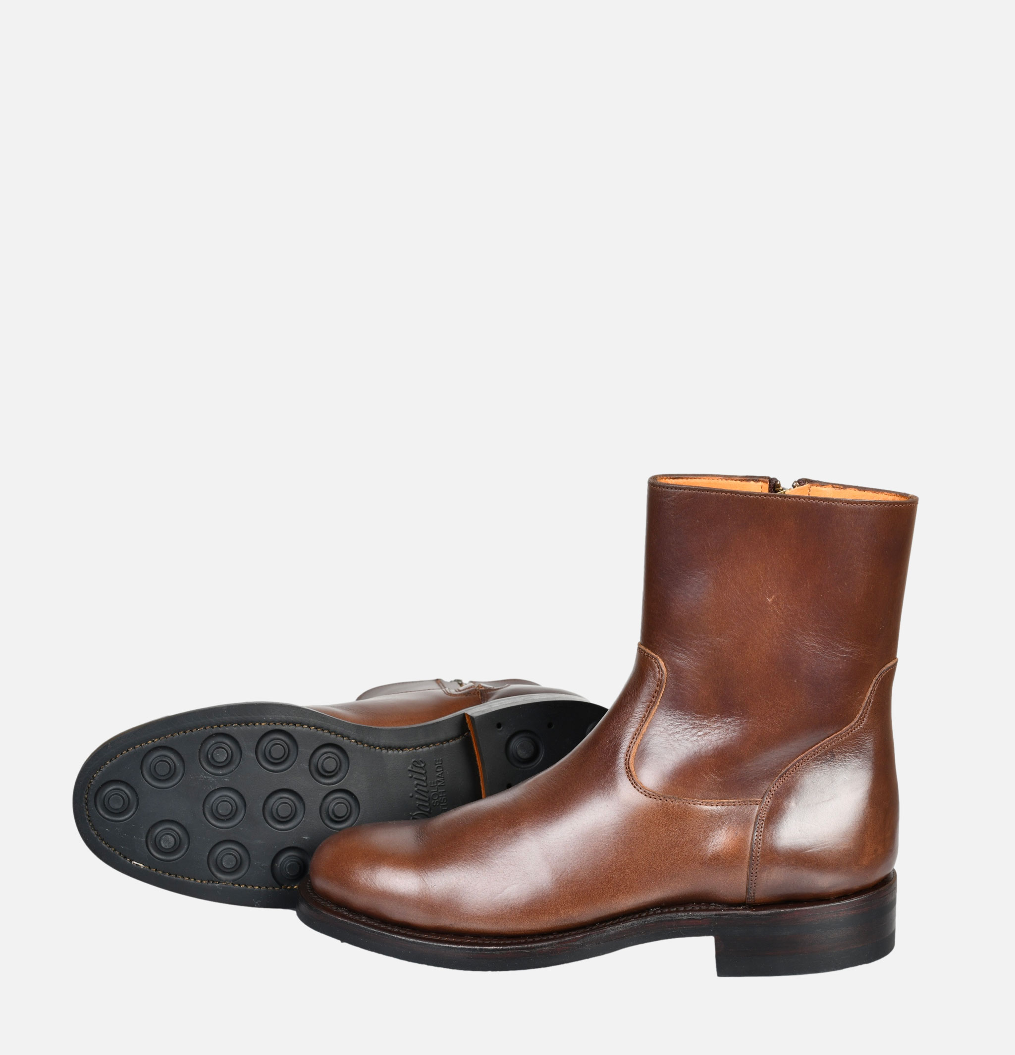 Unmarked Bottes Zip Boots Full Marron