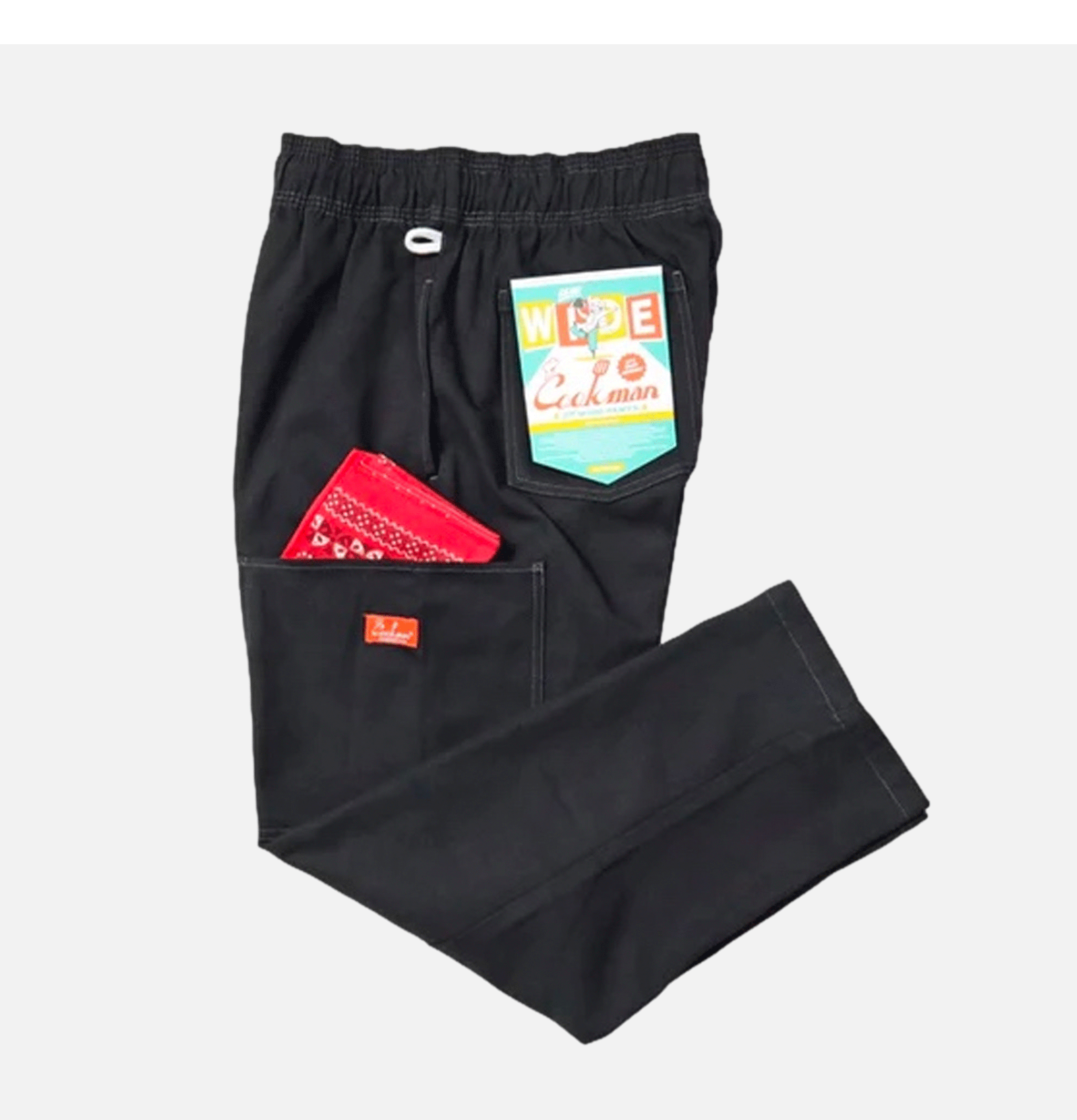 Cookman Semi-large Pantalon Frontpocket Noir