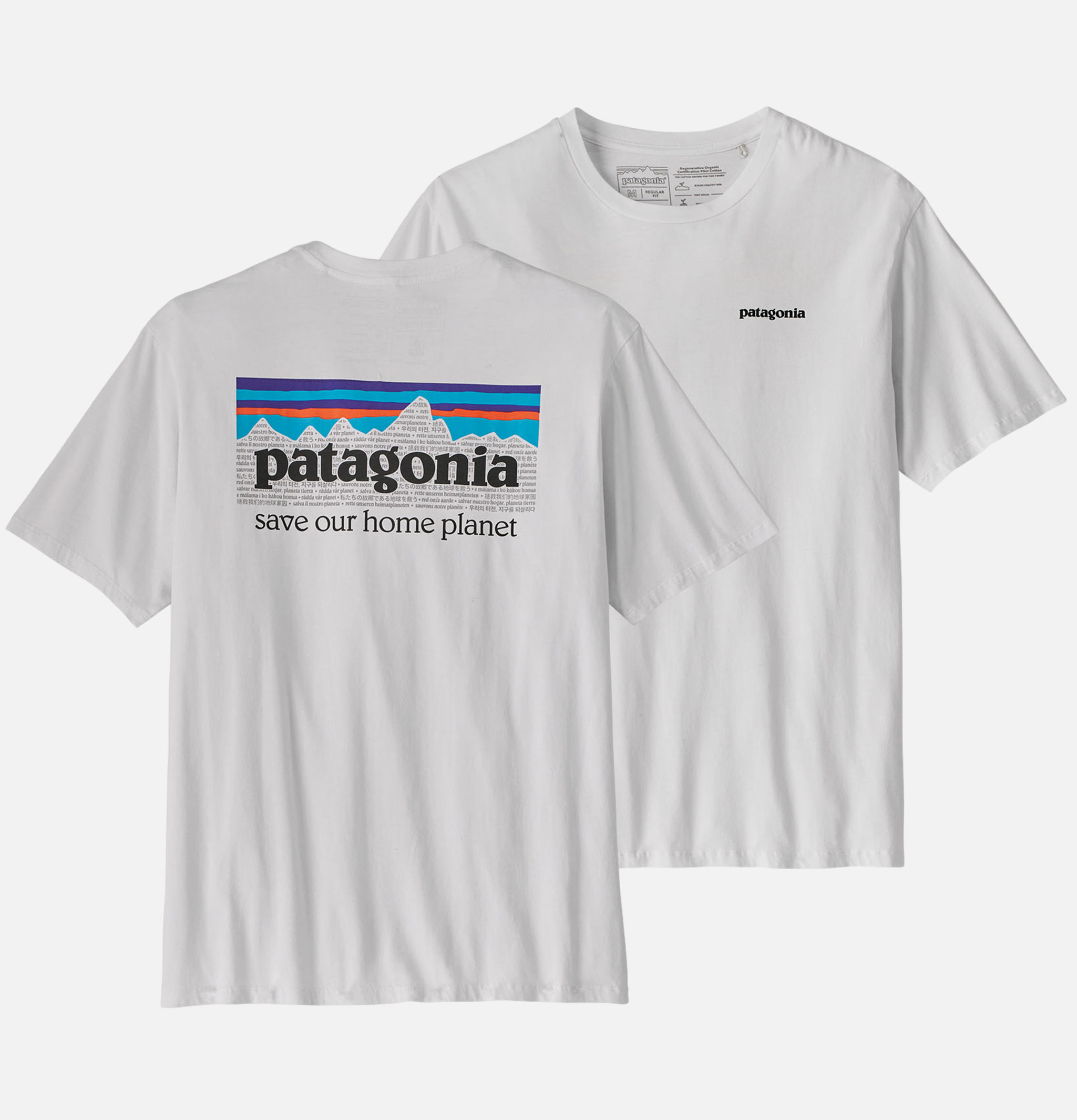 Patagonia T-Shirt P6 Mission Blanc