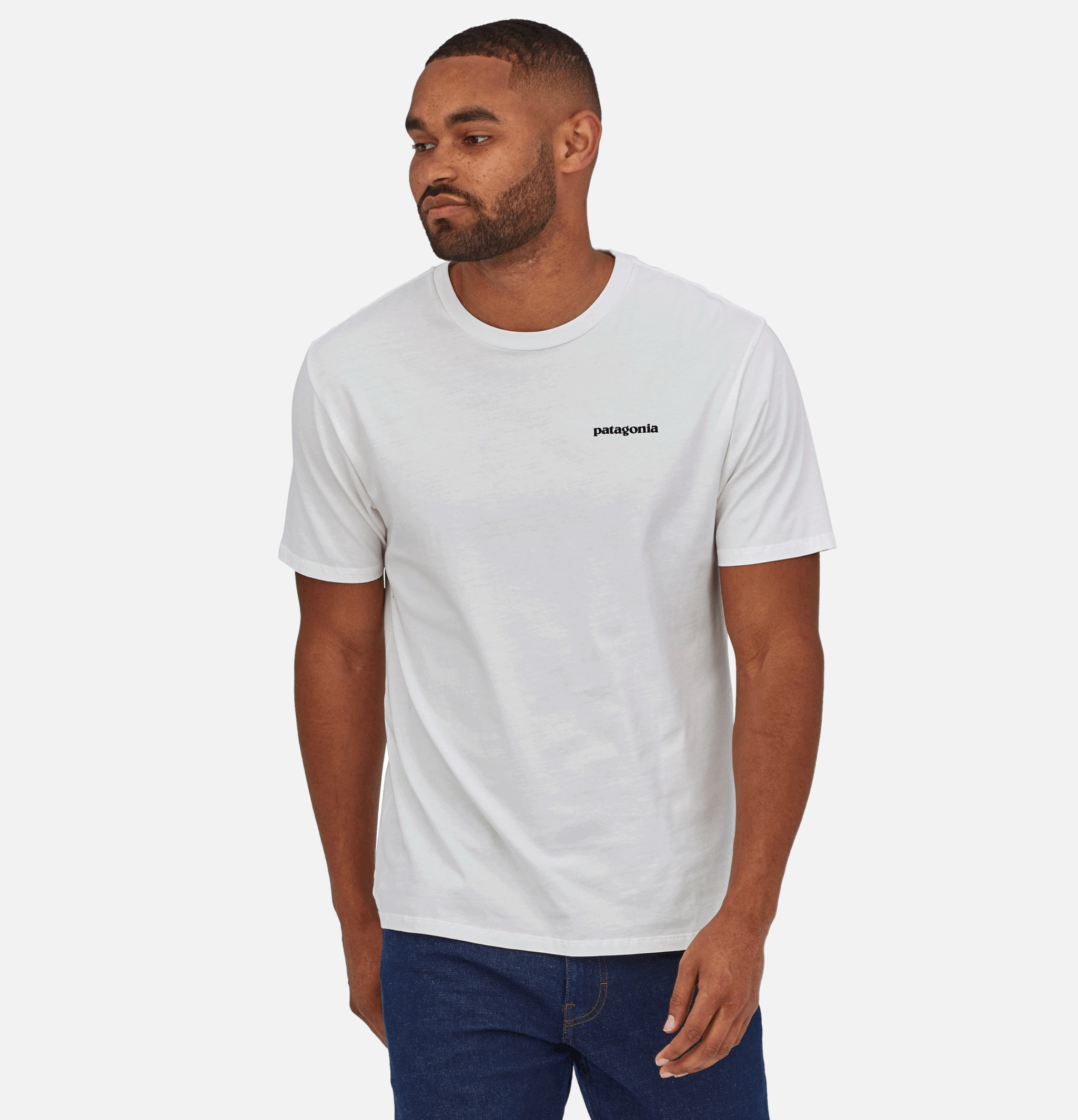 Patagonia T-Shirt P6 Mission Blanc