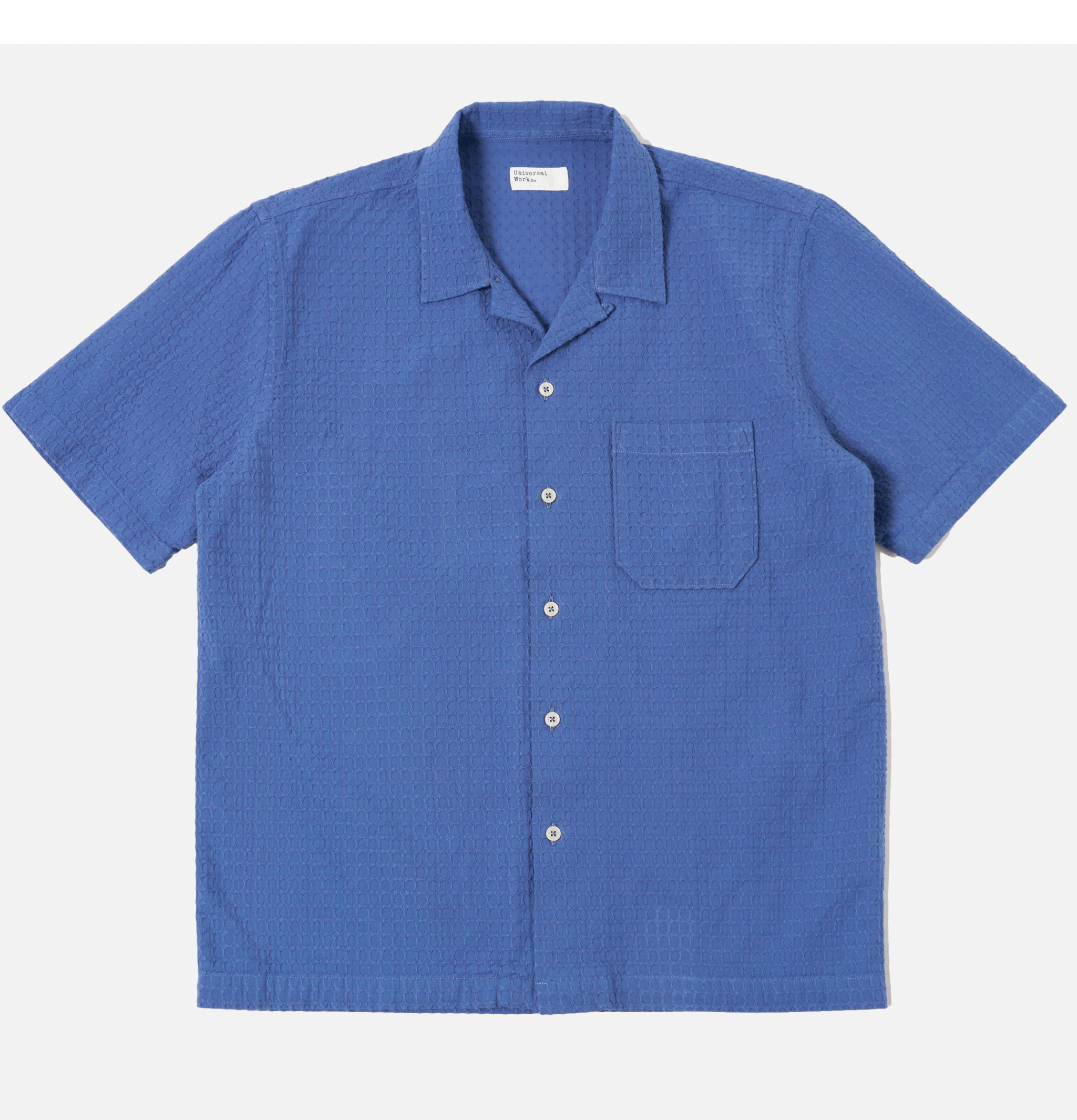 Universal Works Chemise Road Delos Bleu