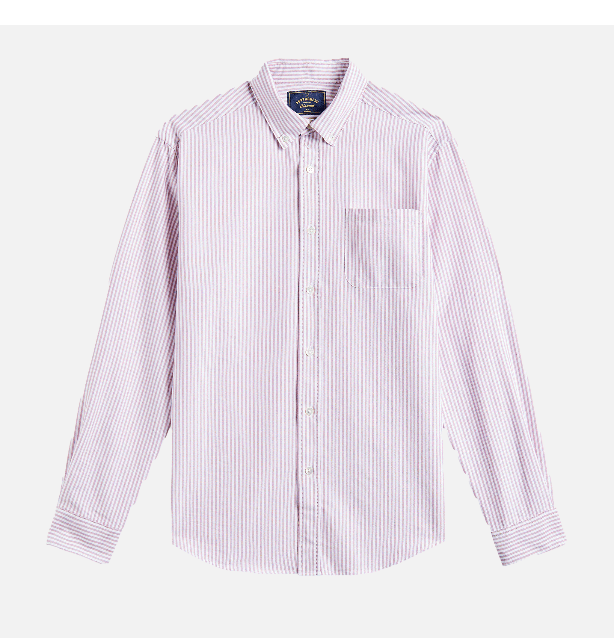 Portuguese Flannel Chemise Belavista Stripes Bordeaux